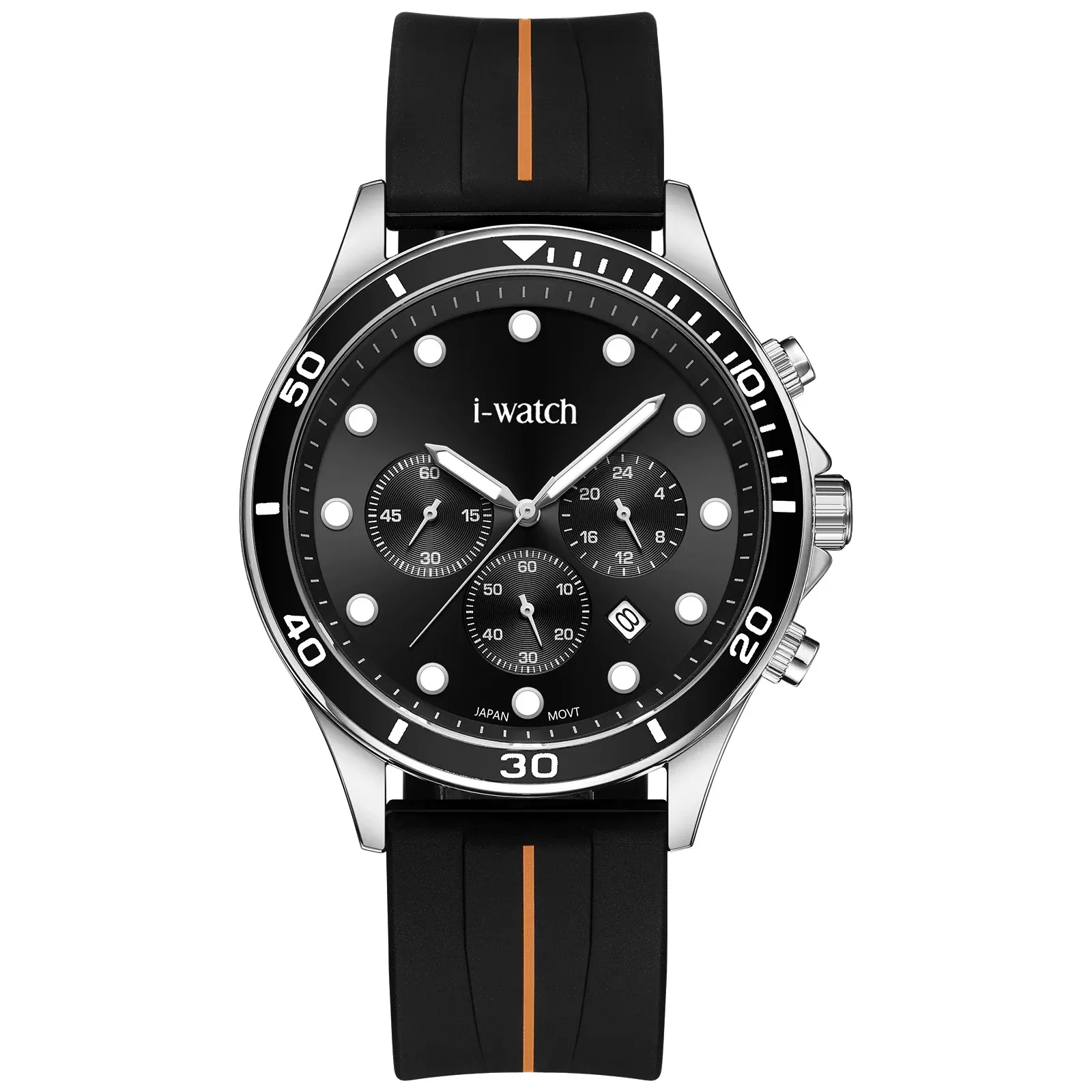 ساعت مچی مردانه برند iWatch مدل 190316M بند سیلیکونی سبز