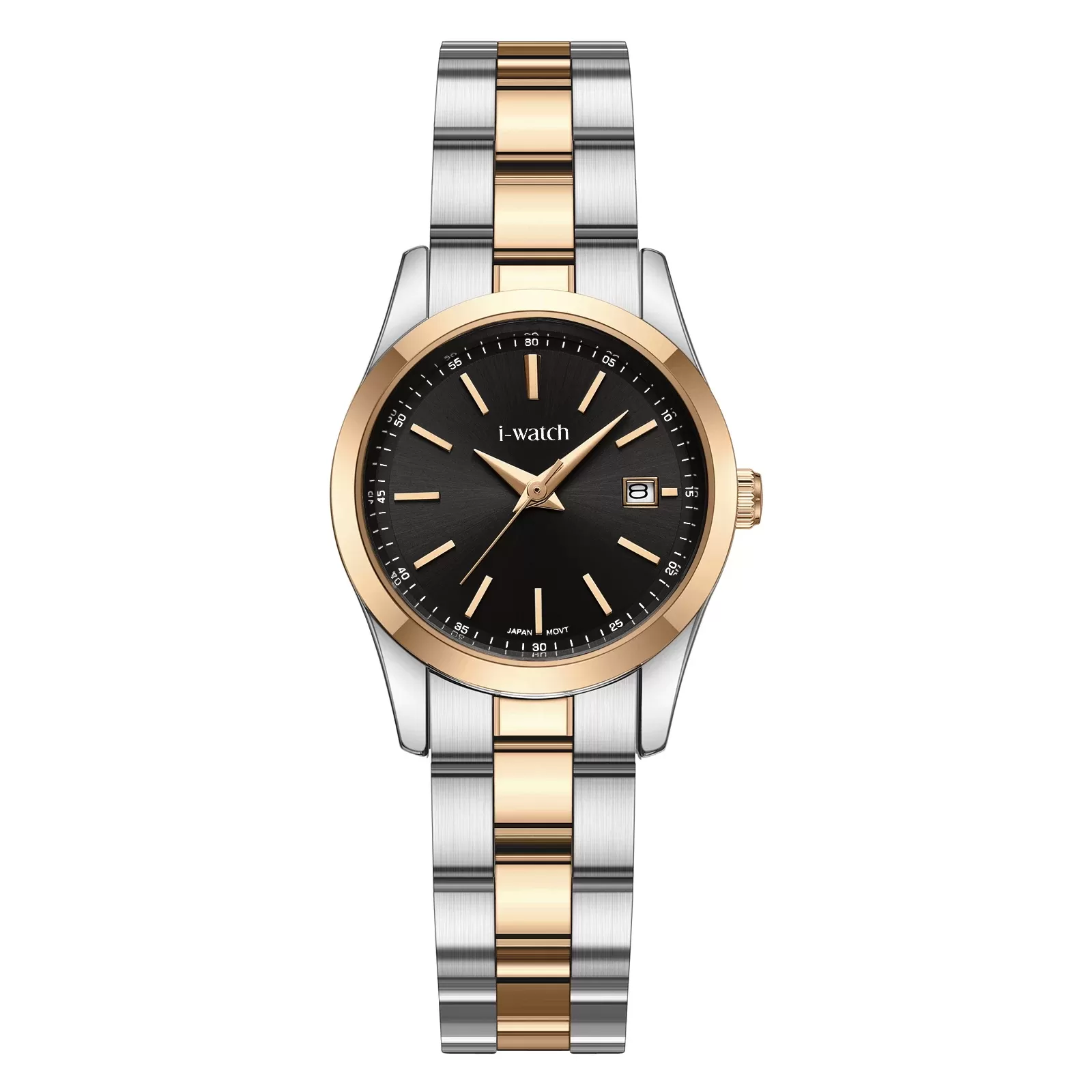 ساعت مچی iWatch مدل 190335L بند استیل طلایی
