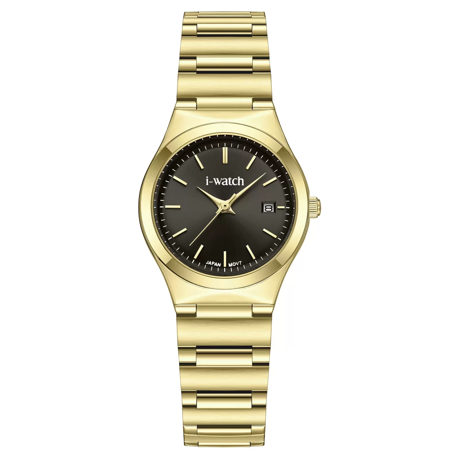 ساعت مچی iWatch مدل 190330L بند استیل طلایی