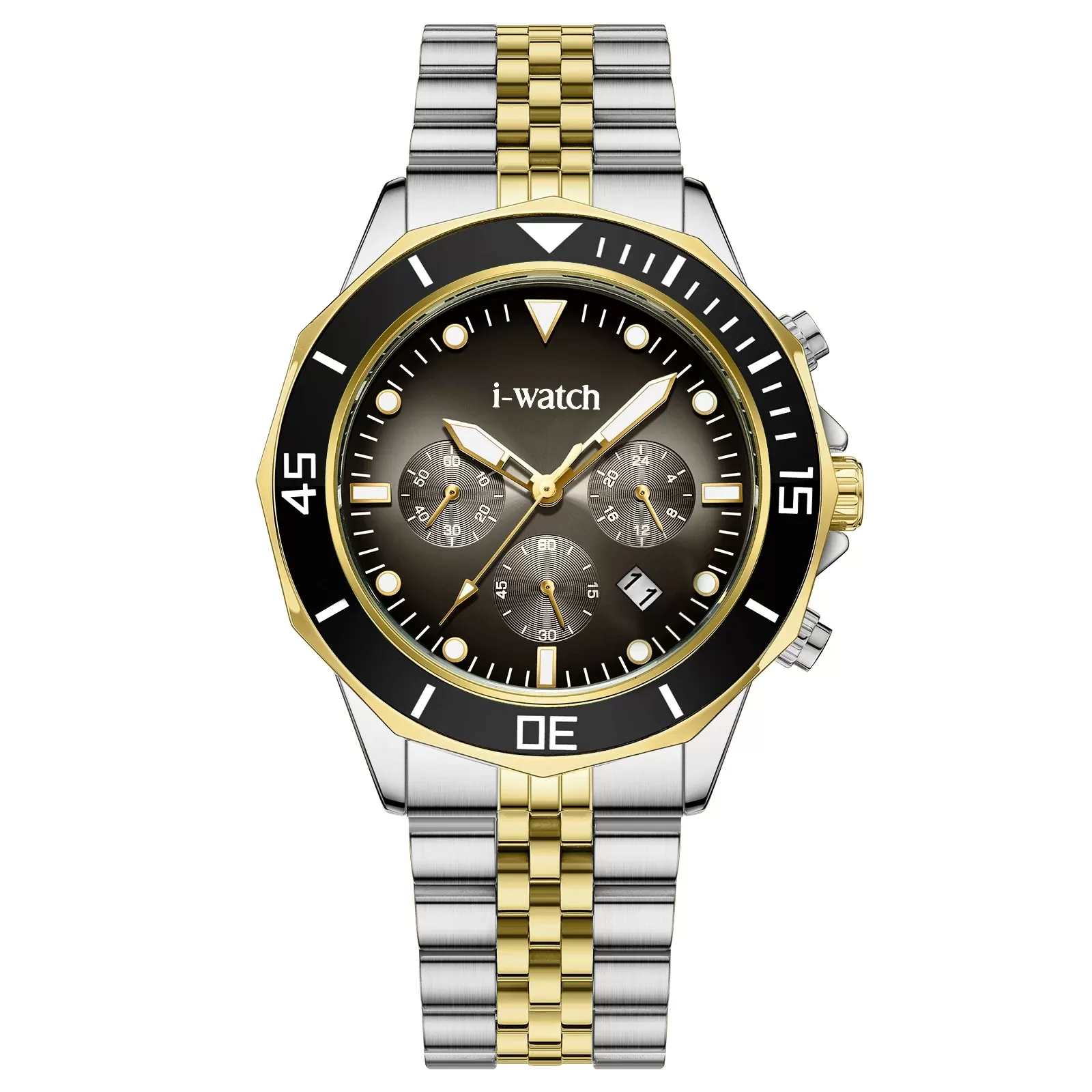 ساعت مچی مردانه iWatch مدل 190302M دو رنگ استیل