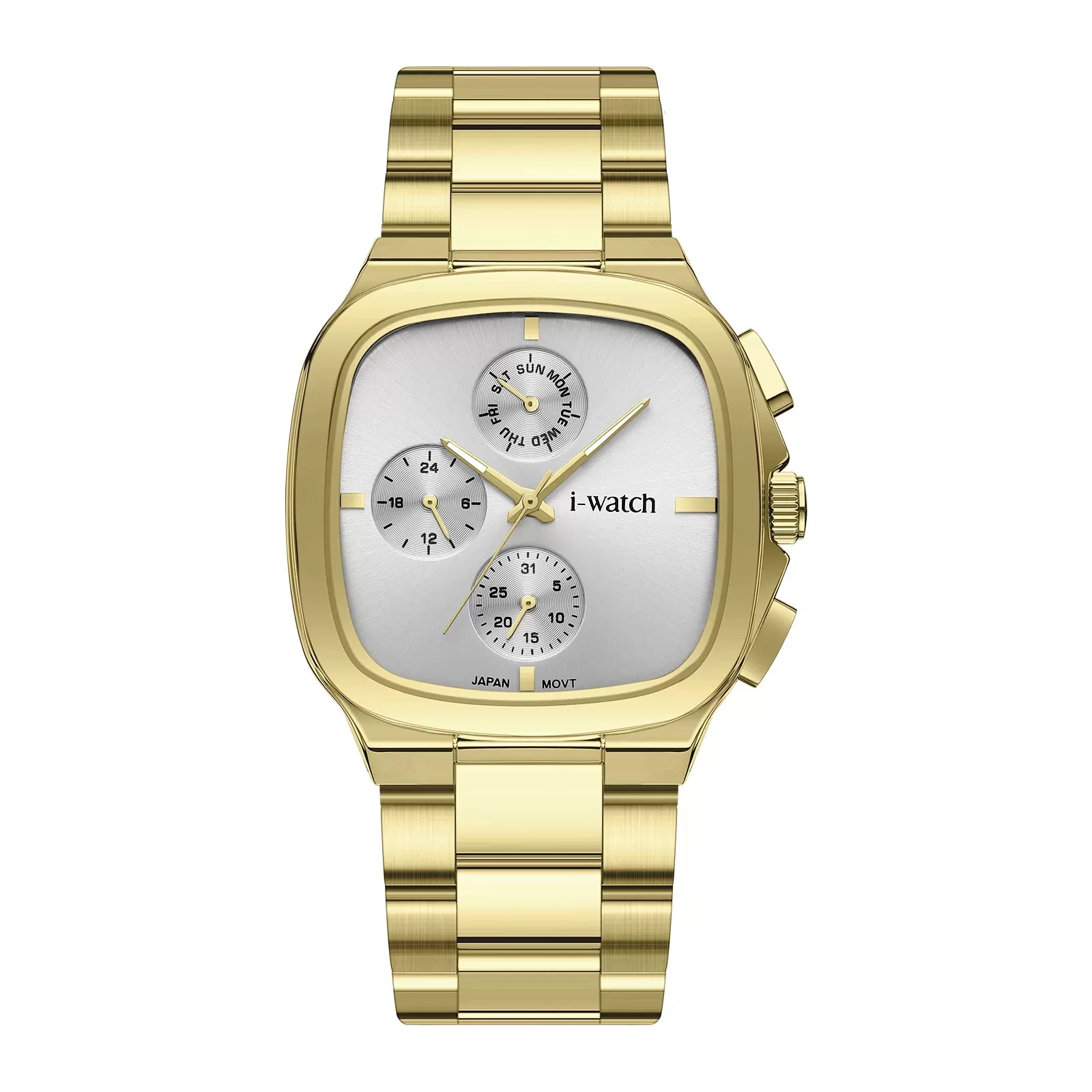 ساعت مچی iWatch مدل 190336M بند استیل طلایی