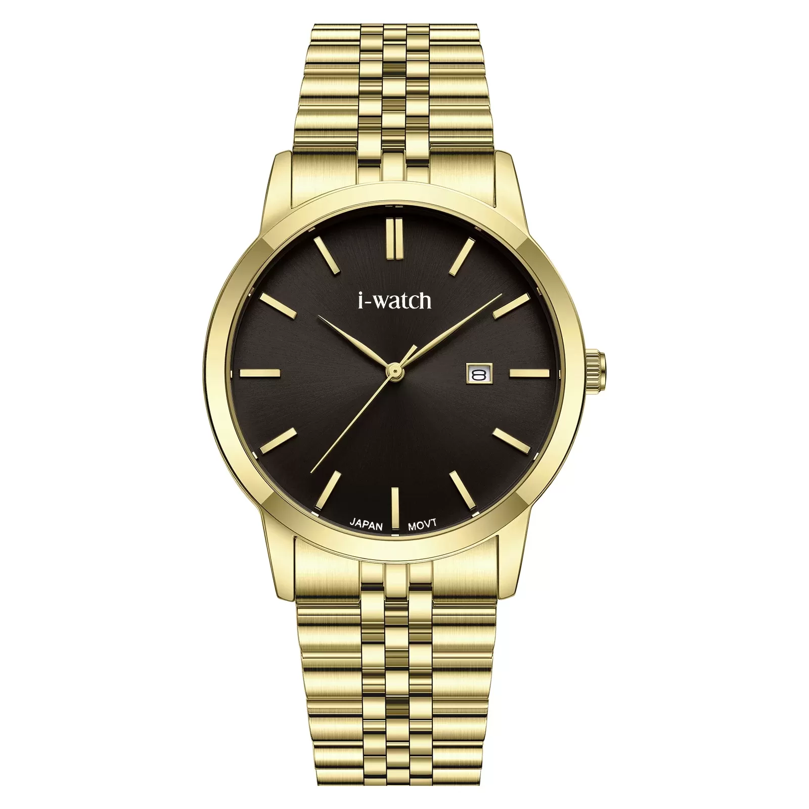 ساعت مچی iWatch مدل 190334M طلایی با بند استیل
