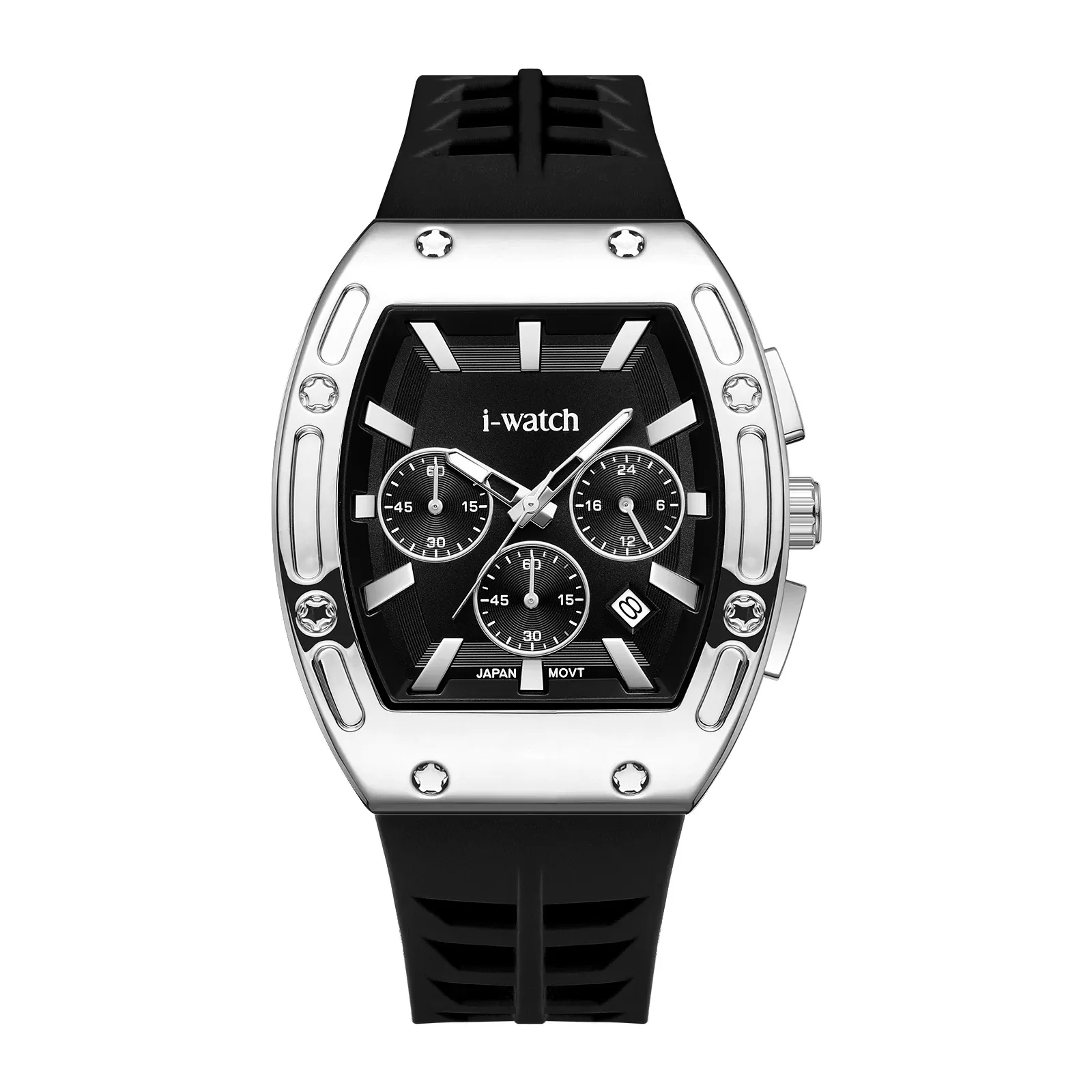 ساعت مچی iWatch مدل 190314M بند سیلیکونی سبز و بدنه طلایی