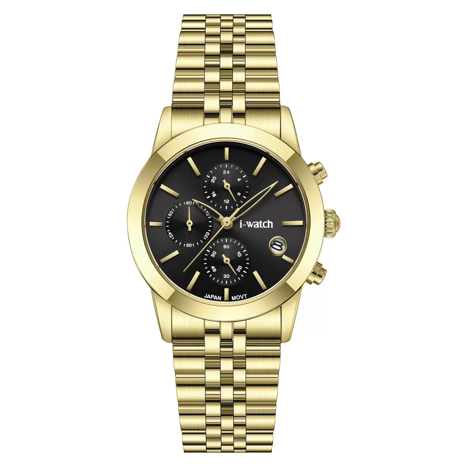ساعت مچی iWatch مدل 190323L بند استیل طلایی