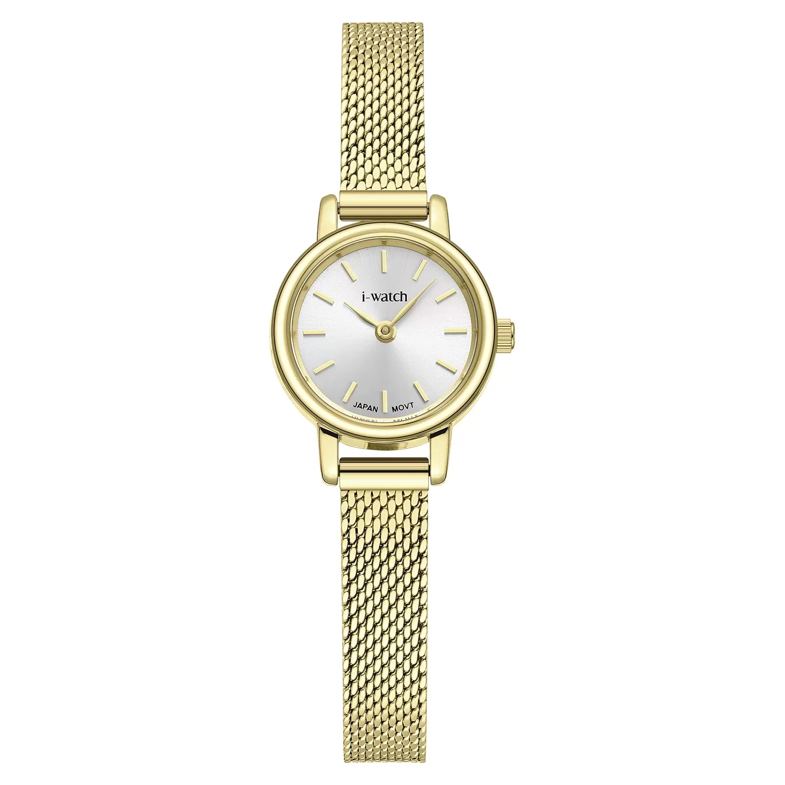 ساعت مچی زنانه برند iWatch مدل 190338L بند استیل طلایی