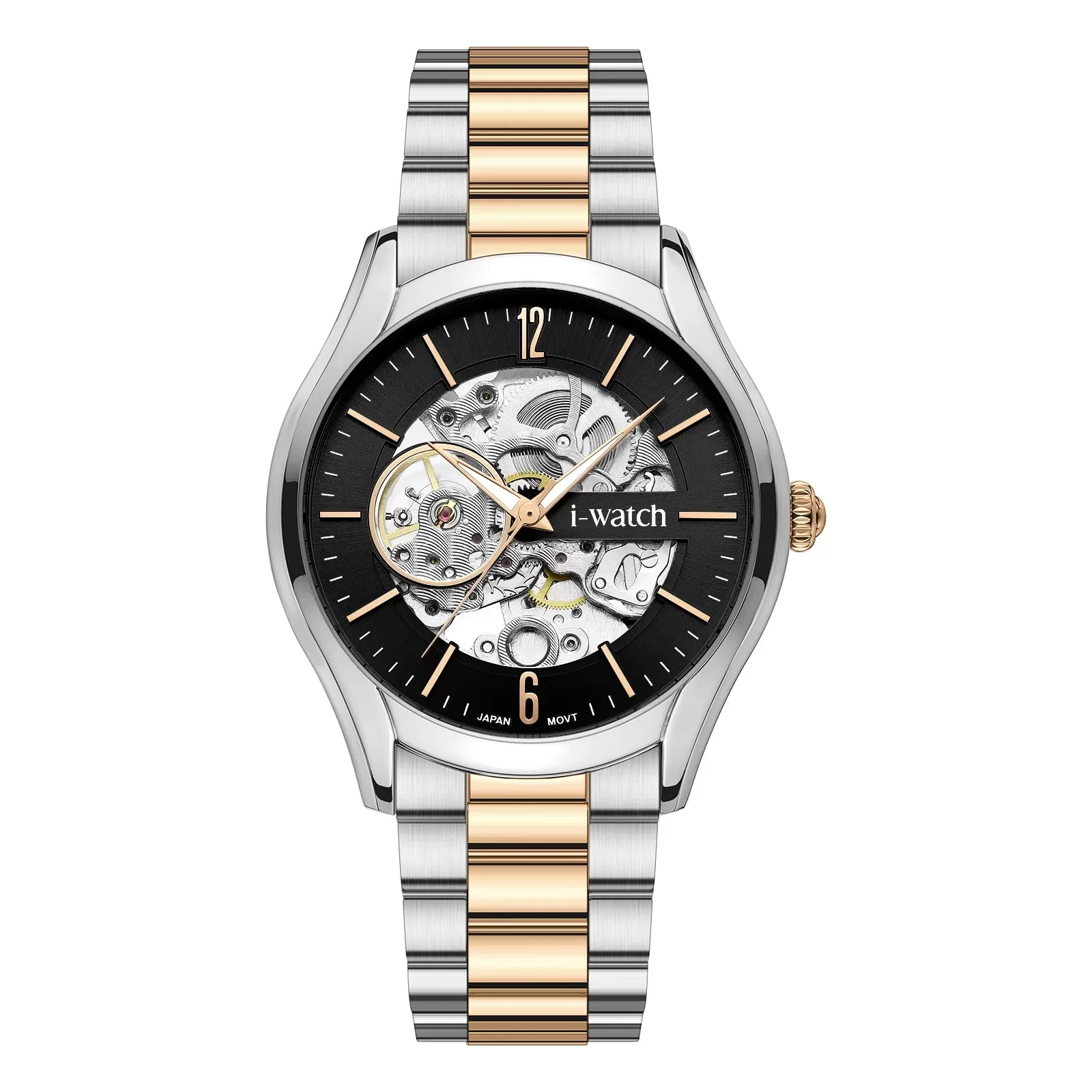 ساعت مچی iWatch مدل 190308M بند استیل طلایی