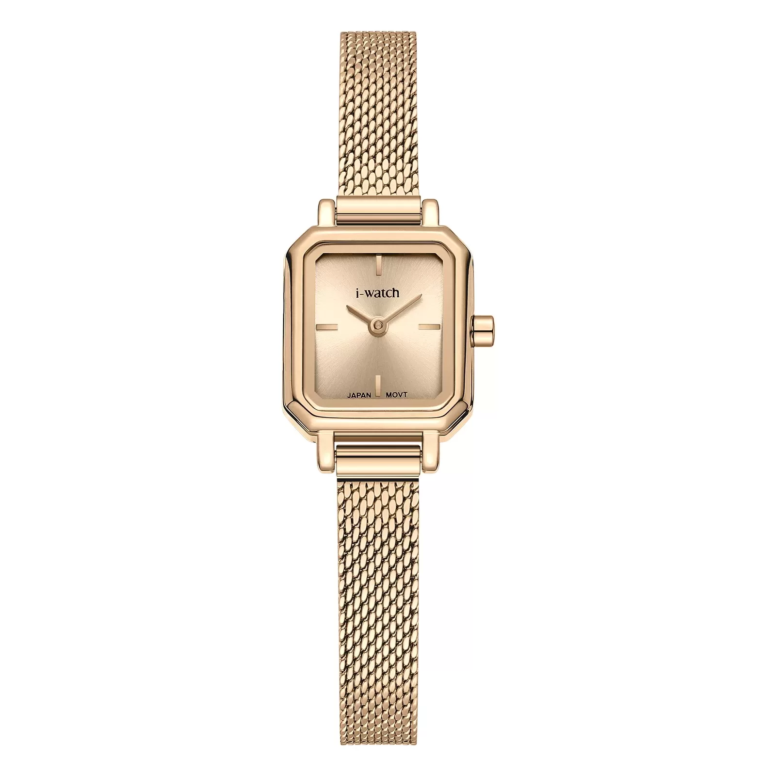 ساعت مچی زنانه iWatch مدل 190337L بند استیل طلایی