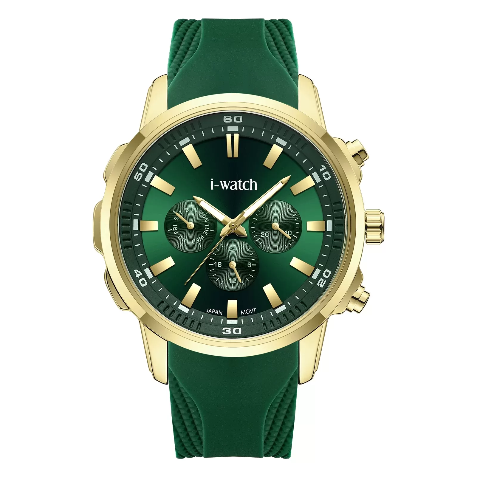 ساعت مچی iWatch مدل 190327M بند سیلیکونی سبز