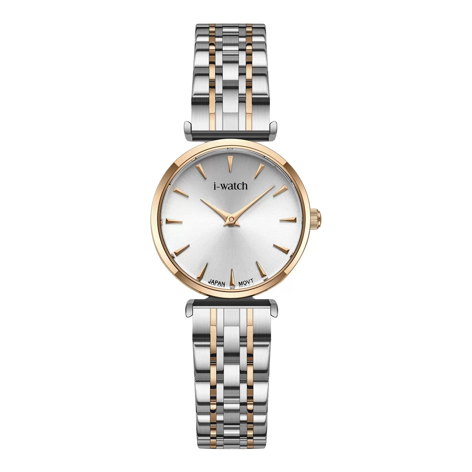 ساعت مچی زنانه iWatch مدل 190293L بند استیل طلایی