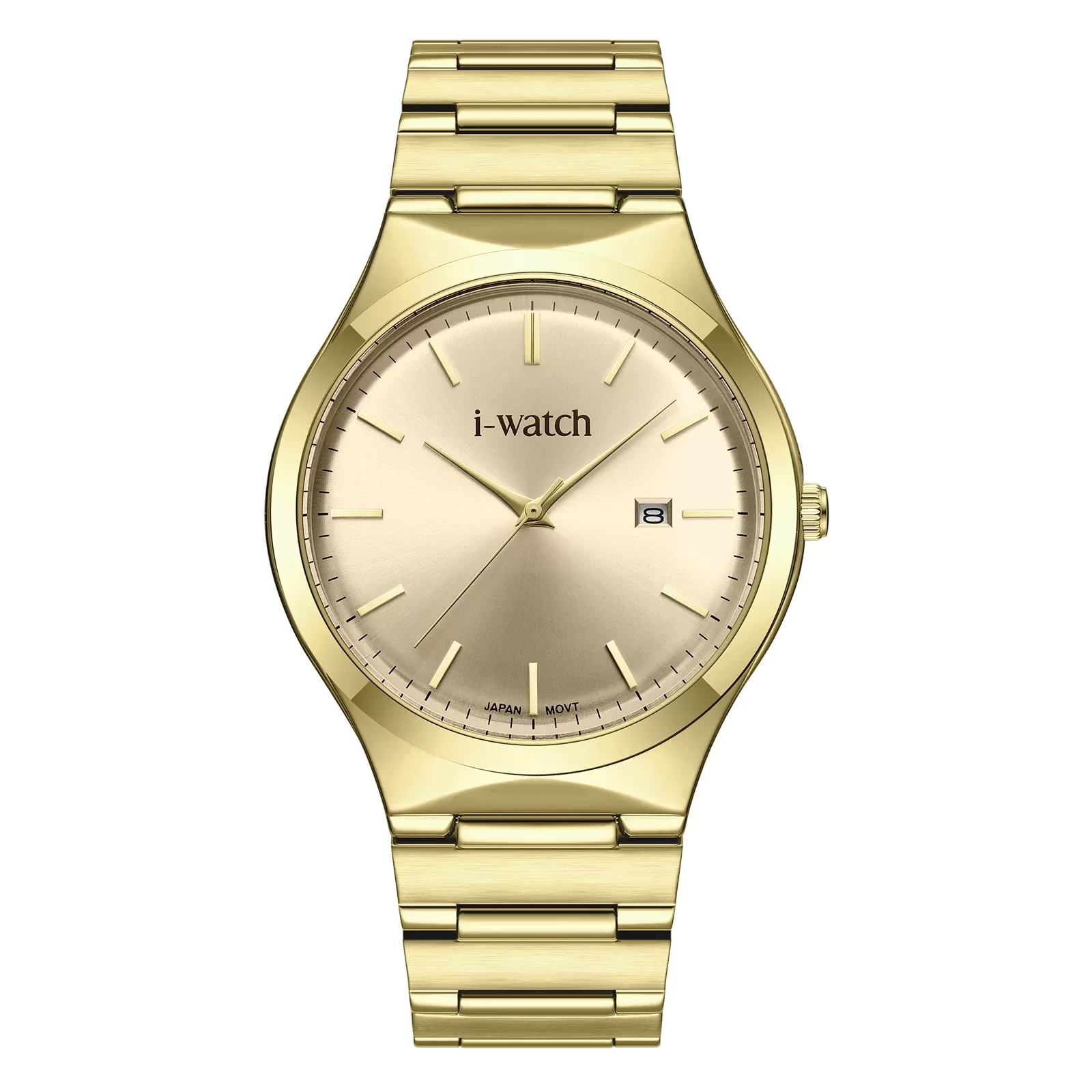ساعت مچی iWatch مدل 190330M بند استیل طلایی