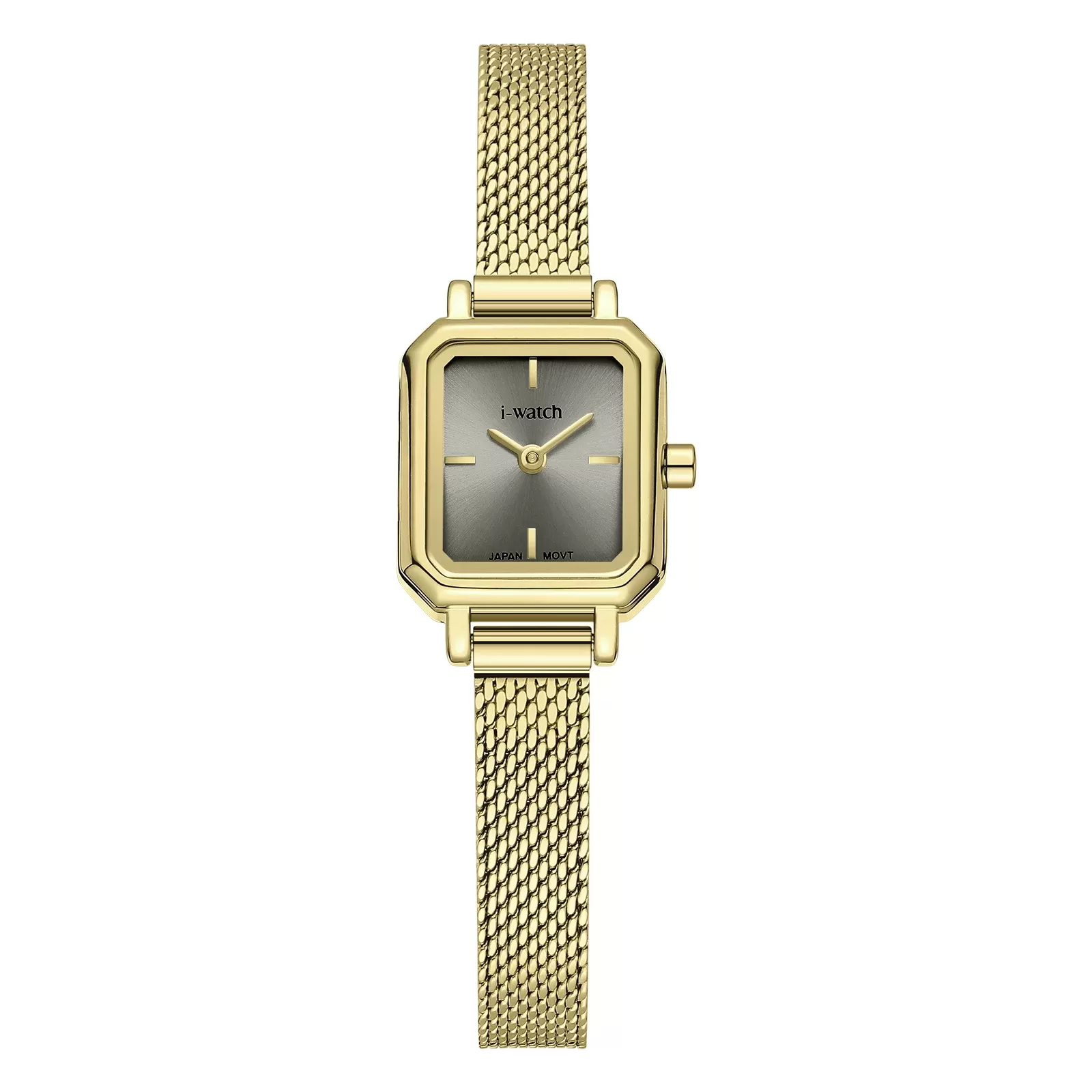 ساعت مچی زنانه iWatch مدل 190337L بند استیل طلایی
