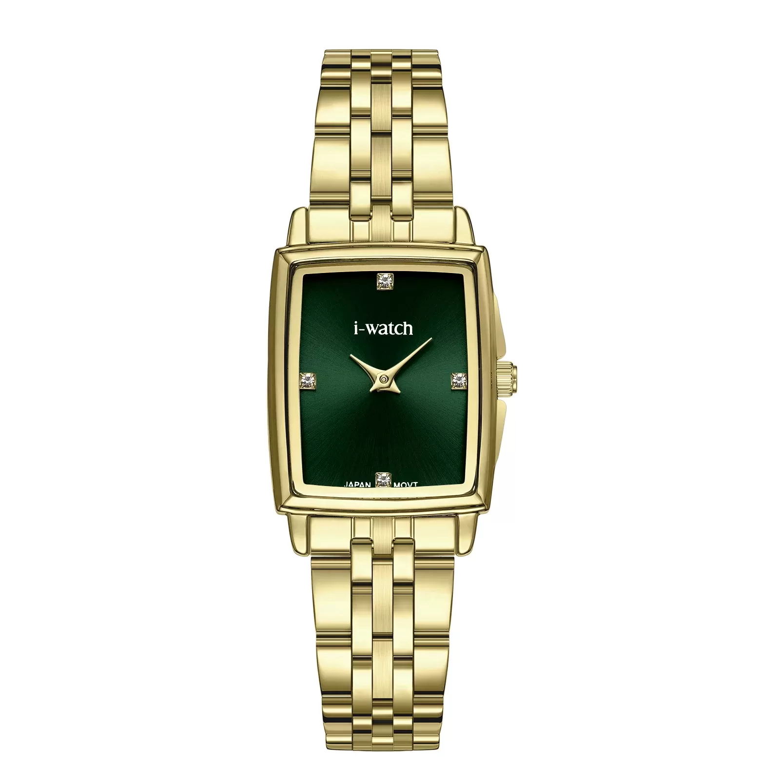 ساعت مچی زنانه iWatch مدل 190288L بند استیل طلایی