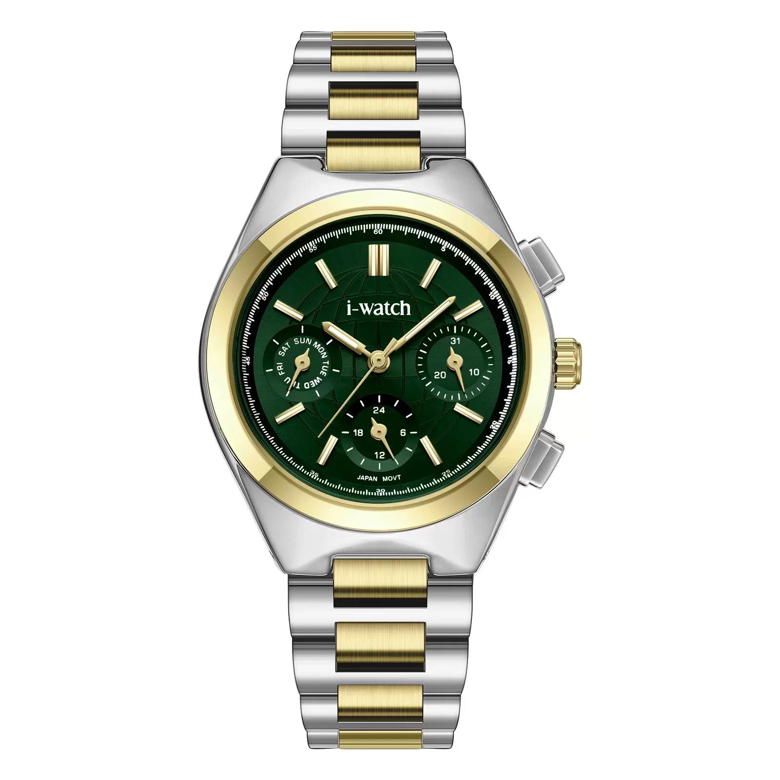 ساعت مچی iWatch مدل 190328L طلایی بند استیل
