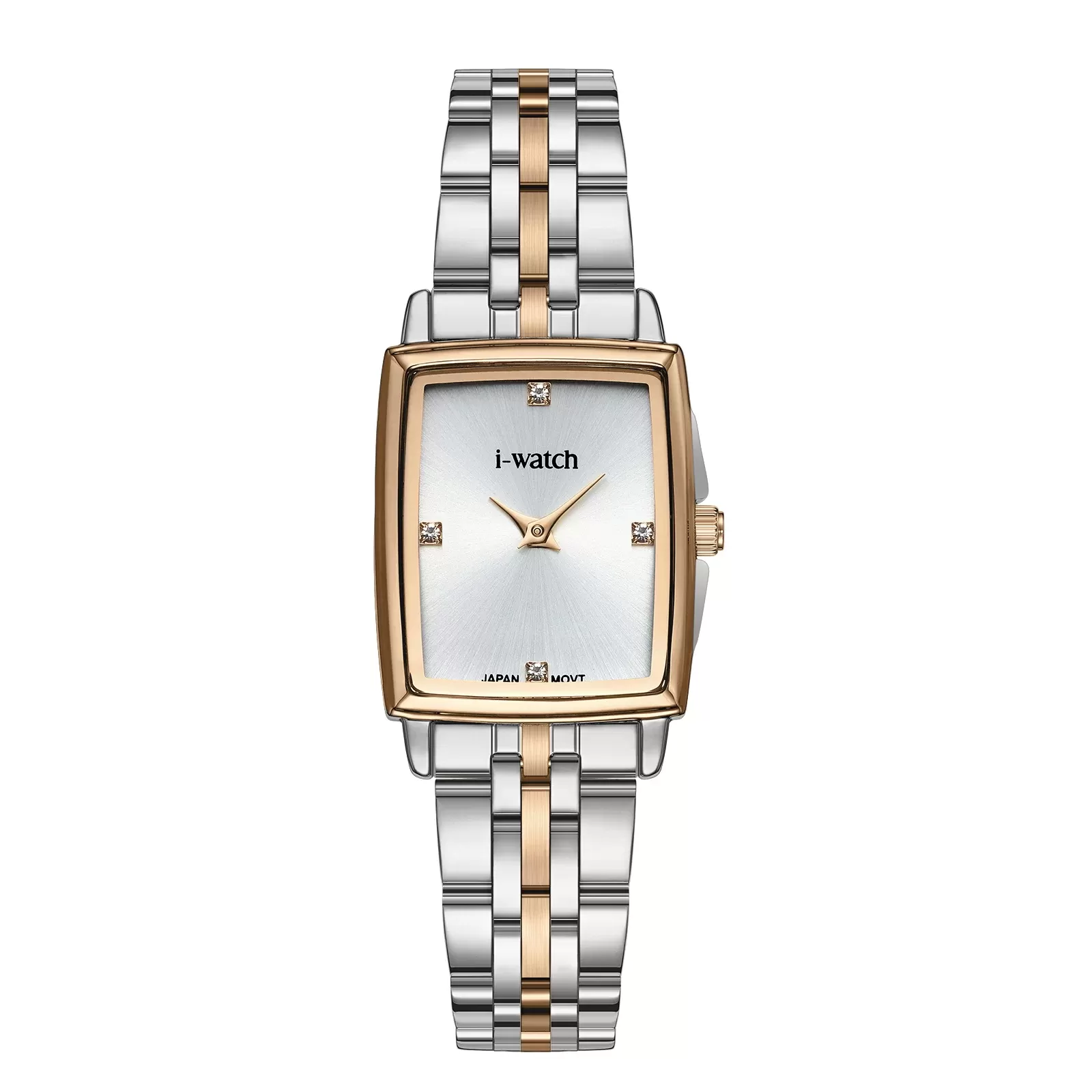 ساعت مچی زنانه iWatch مدل 190288L بند استیل طلایی