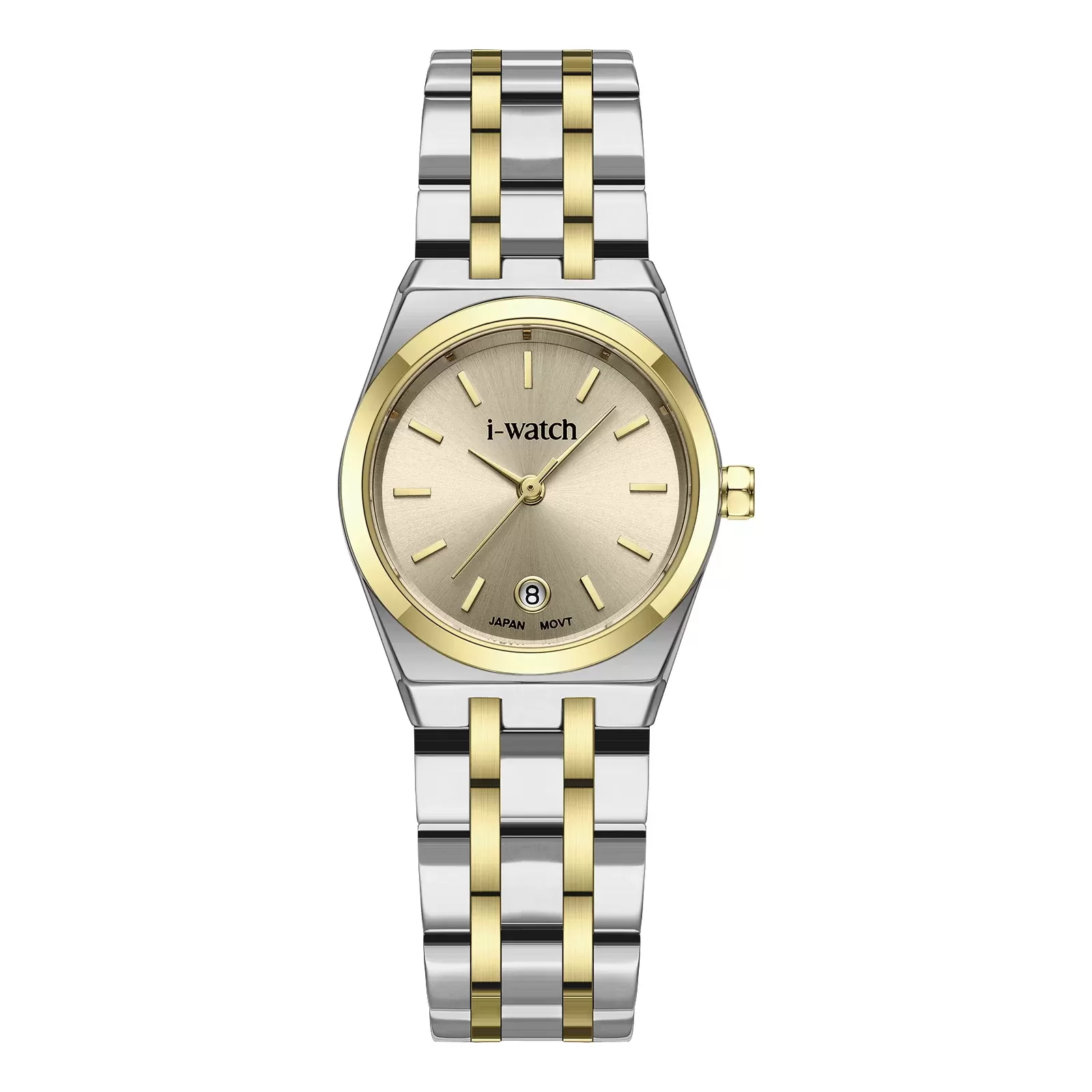 ساعت مچی iWatch مدل 190331L طلایی بند استیل