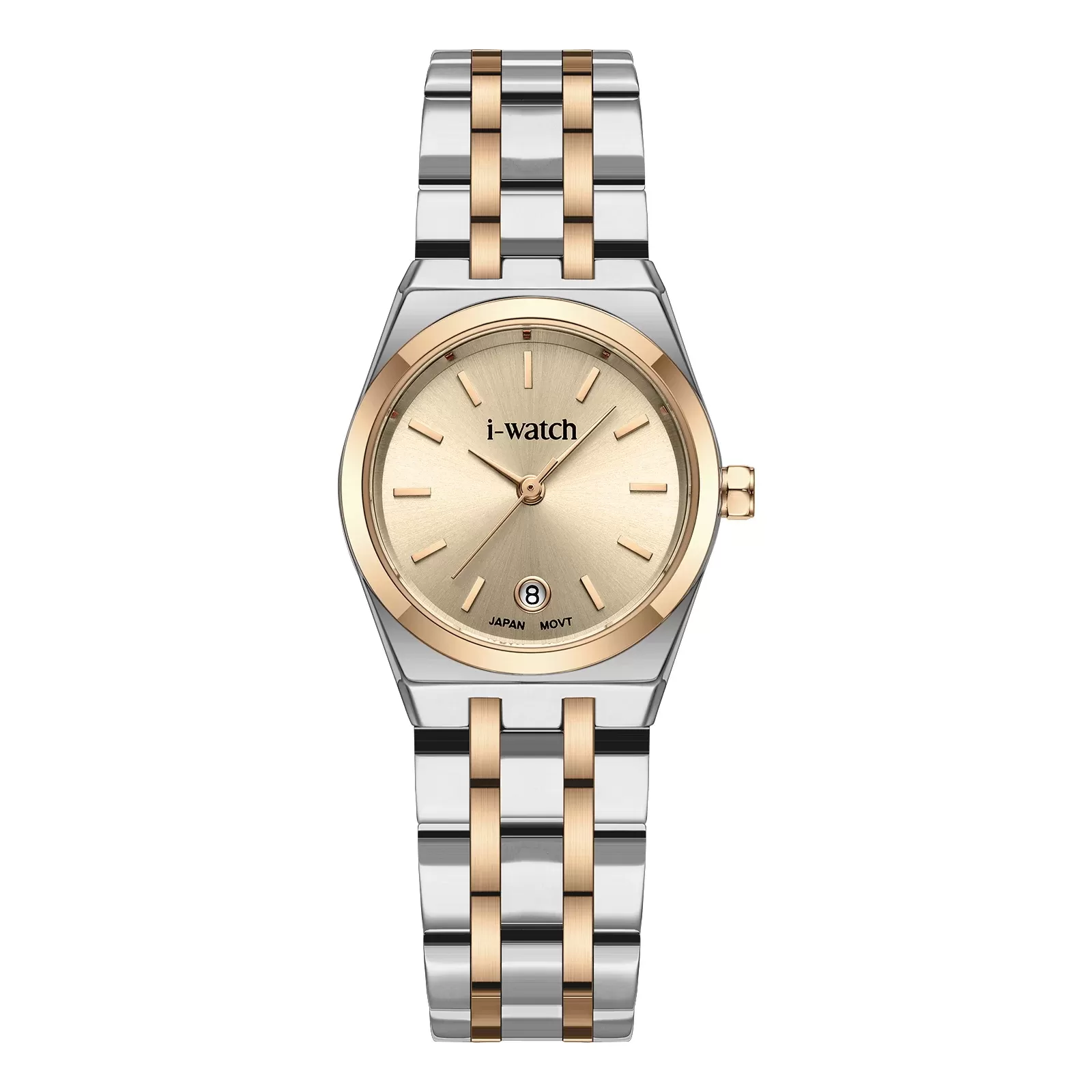 ساعت مچی iWatch مدل 190331L طلایی بند استیل