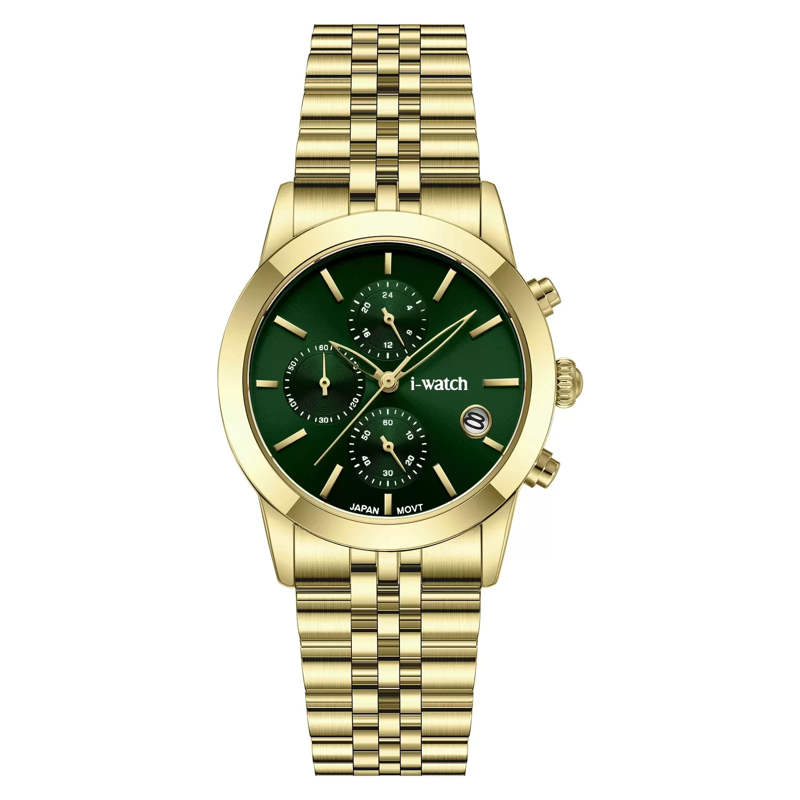 ساعت مچی iWatch مدل 190323L بند استیل طلایی