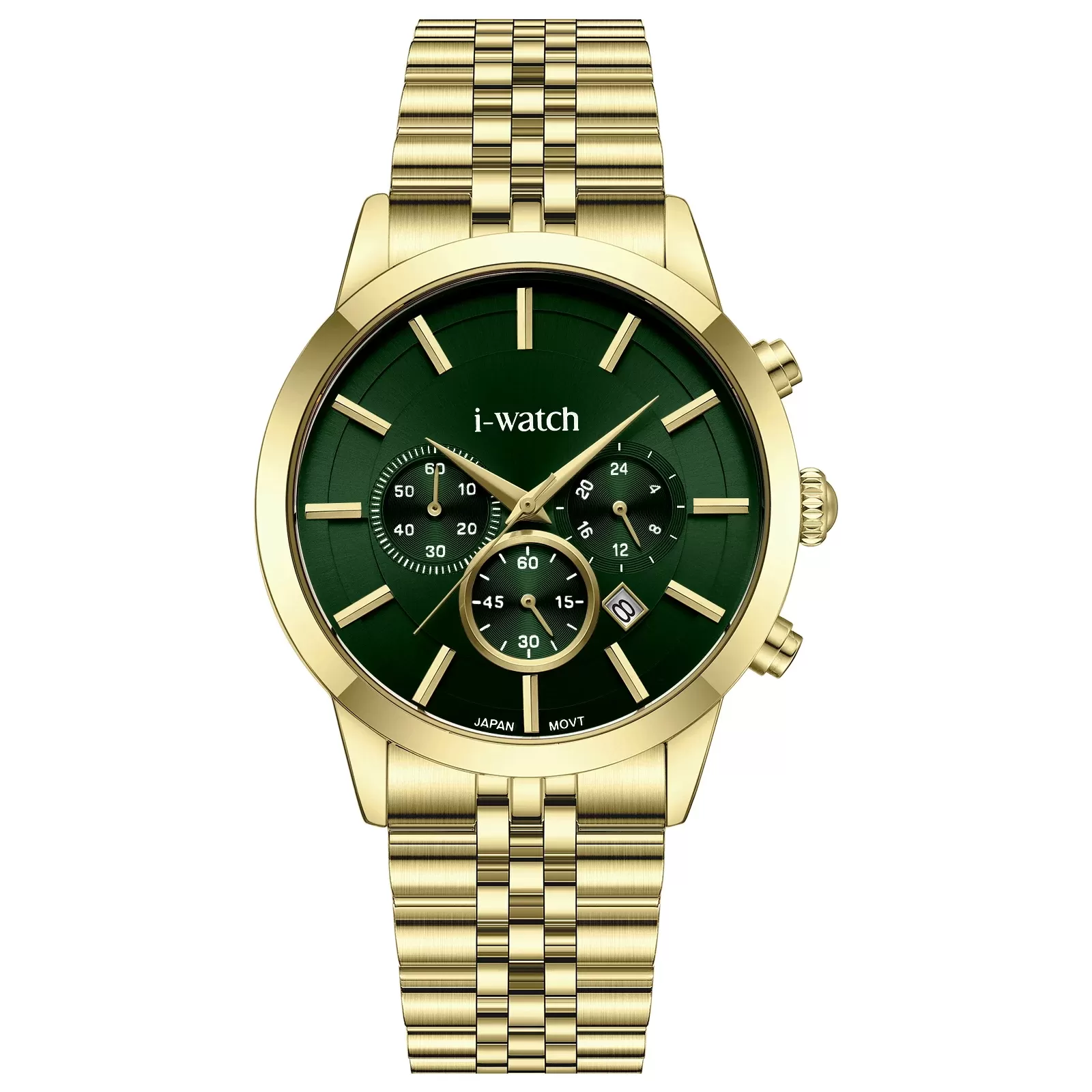 ساعت مچی iWatch مدل 190307M بند استیل طلایی