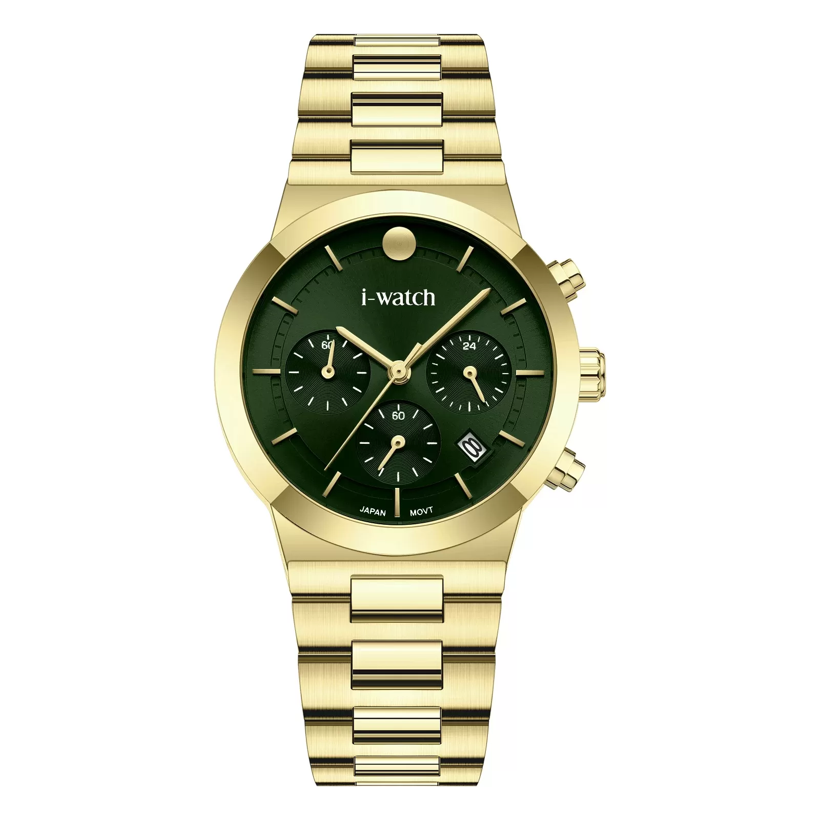 ساعت مچی iWatch مدل 190321L بند استیل طلایی