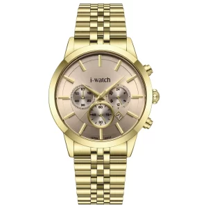 ساعت مچی iWatch مدل 190307M بند استیل طلایی