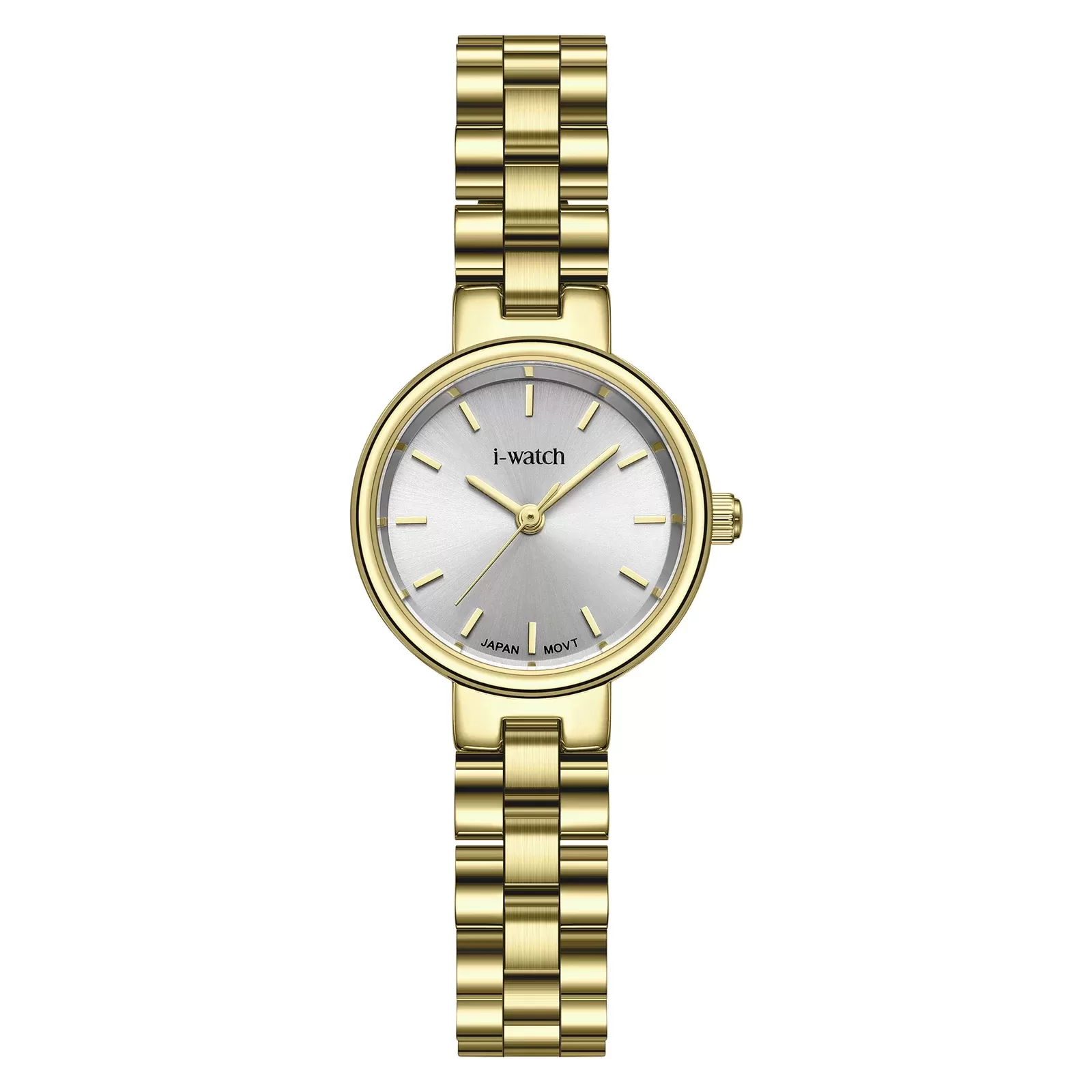 ساعت مچی زنانه iWatch مدل 190301L بند استیل طلایی