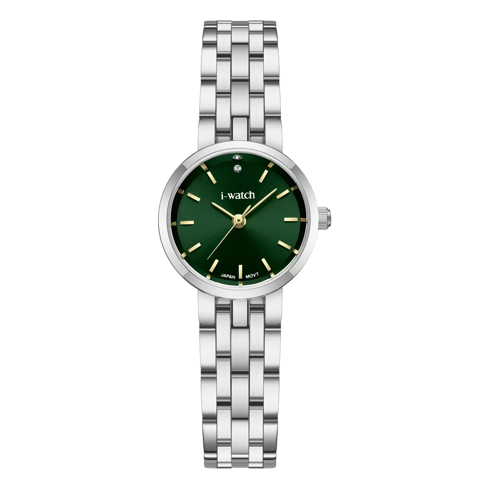 ساعت مچی زنانه برند iWatch مدل 190284L طلایی بند استیل