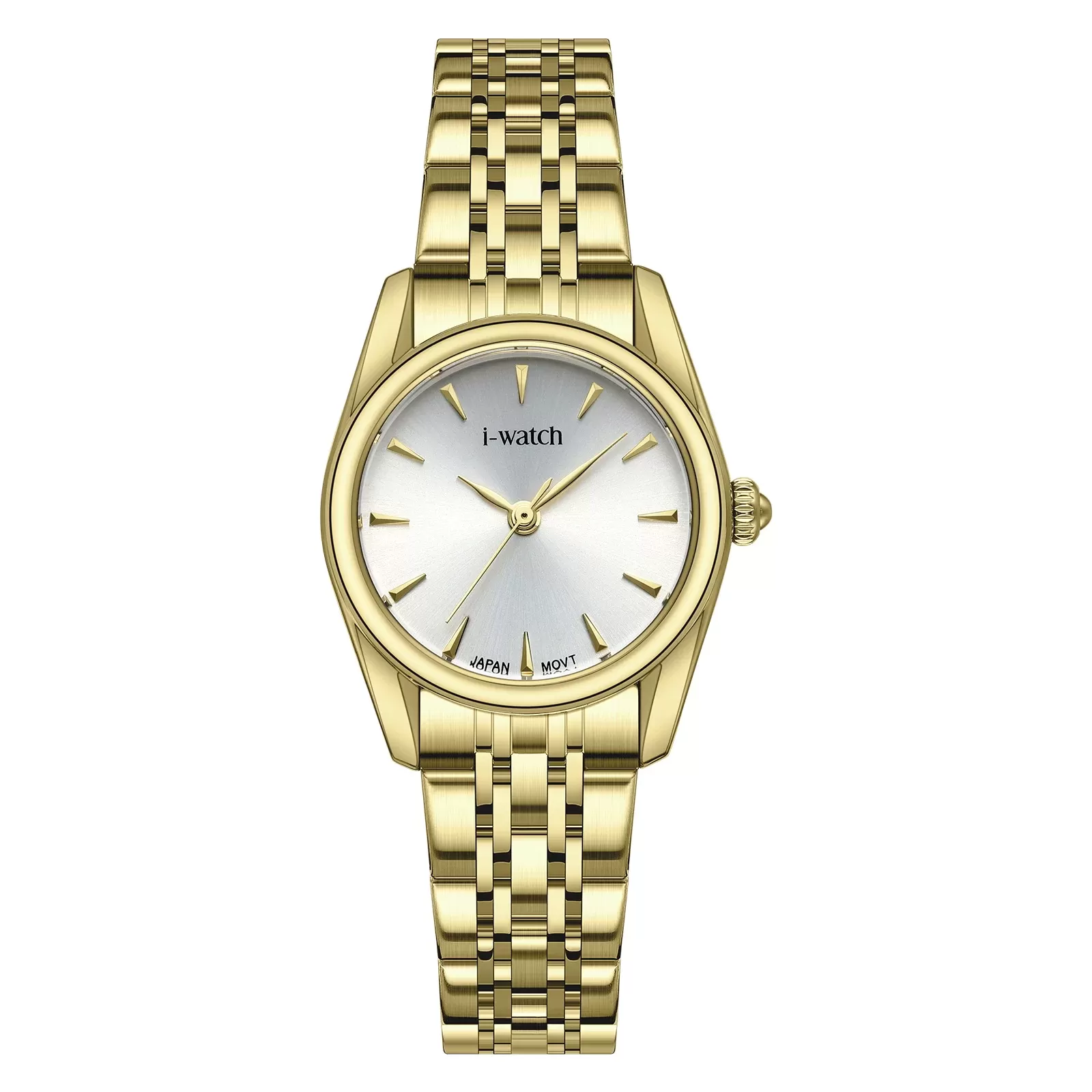 ساعت مچی زنانه iWatch مدل 190290L طلایی بند استیل