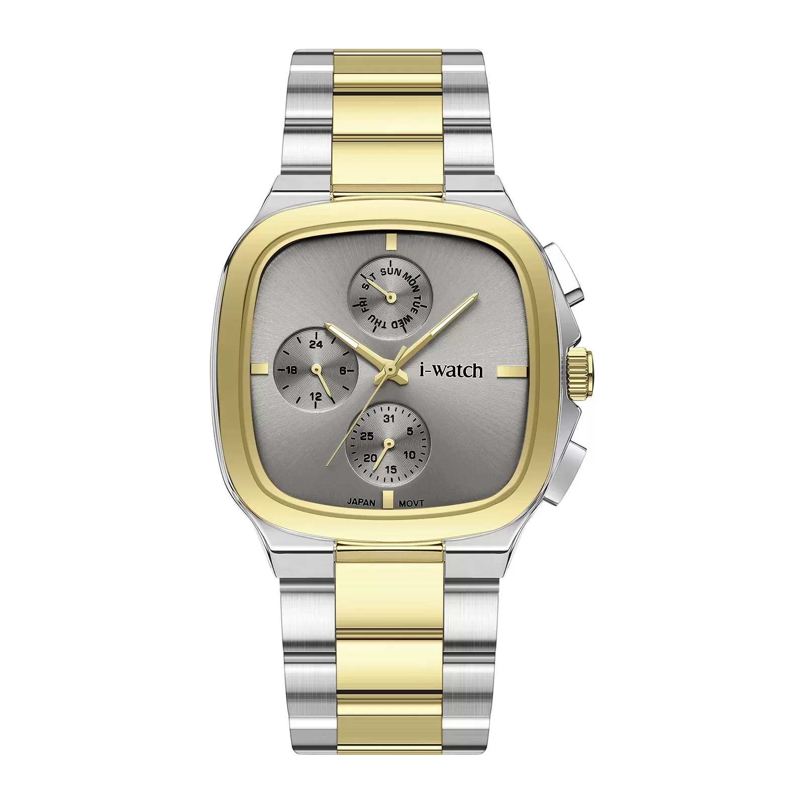 ساعت مچی iWatch مدل 190336M بند استیل طلایی