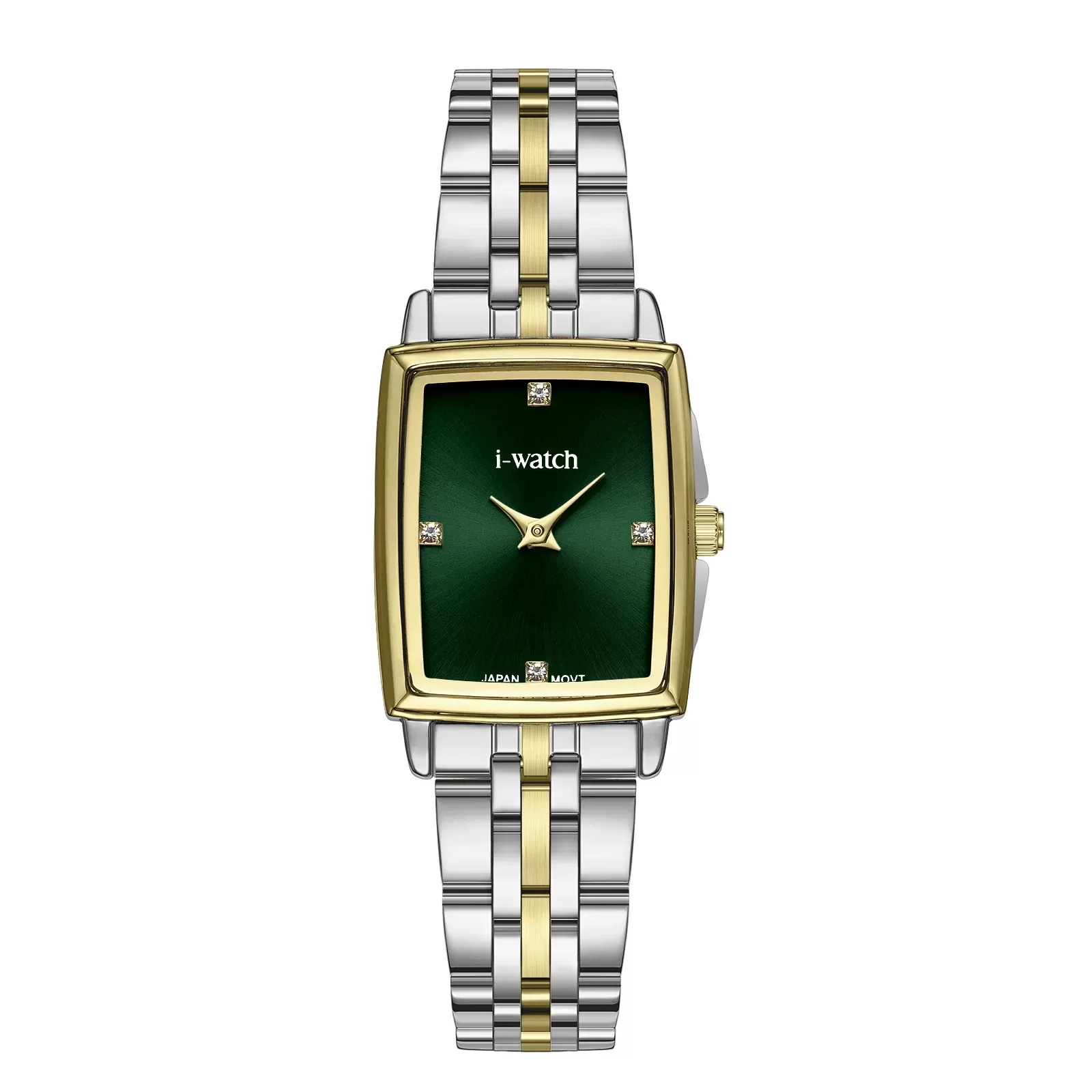 ساعت مچی زنانه iWatch مدل 190288L بند استیل طلایی