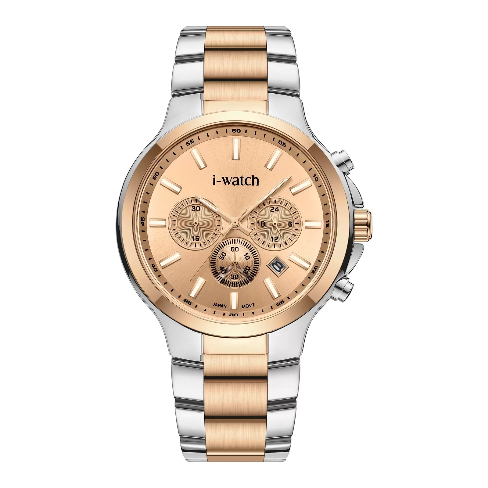 ساعت مچی iWatch مدل 190322M بند استیل طلایی
