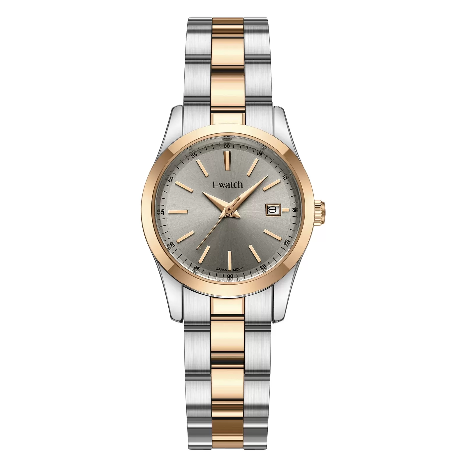 ساعت مچی iWatch مدل 190335L بند استیل طلایی