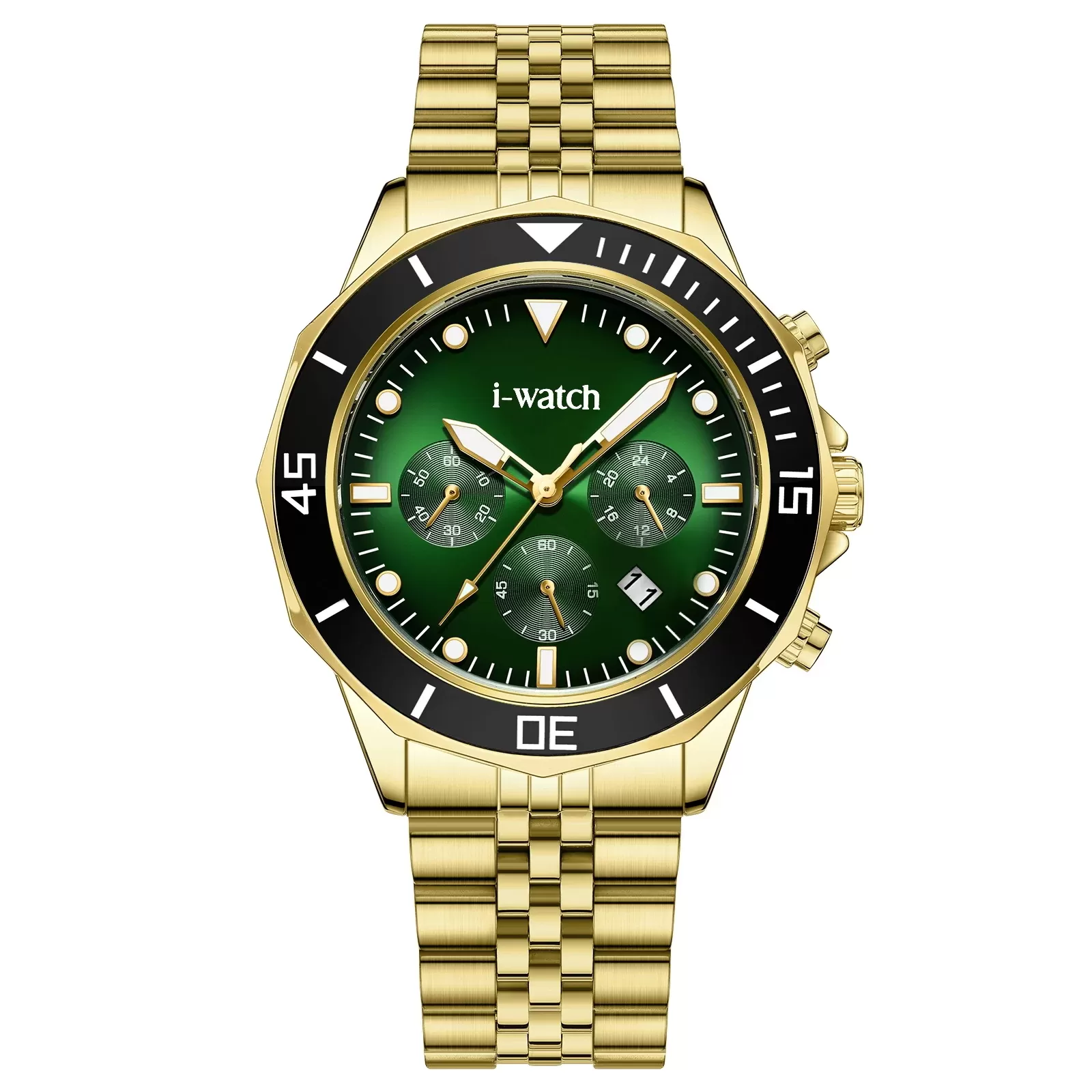 ساعت مچی مردانه iWatch مدل 190302M دو رنگ استیل