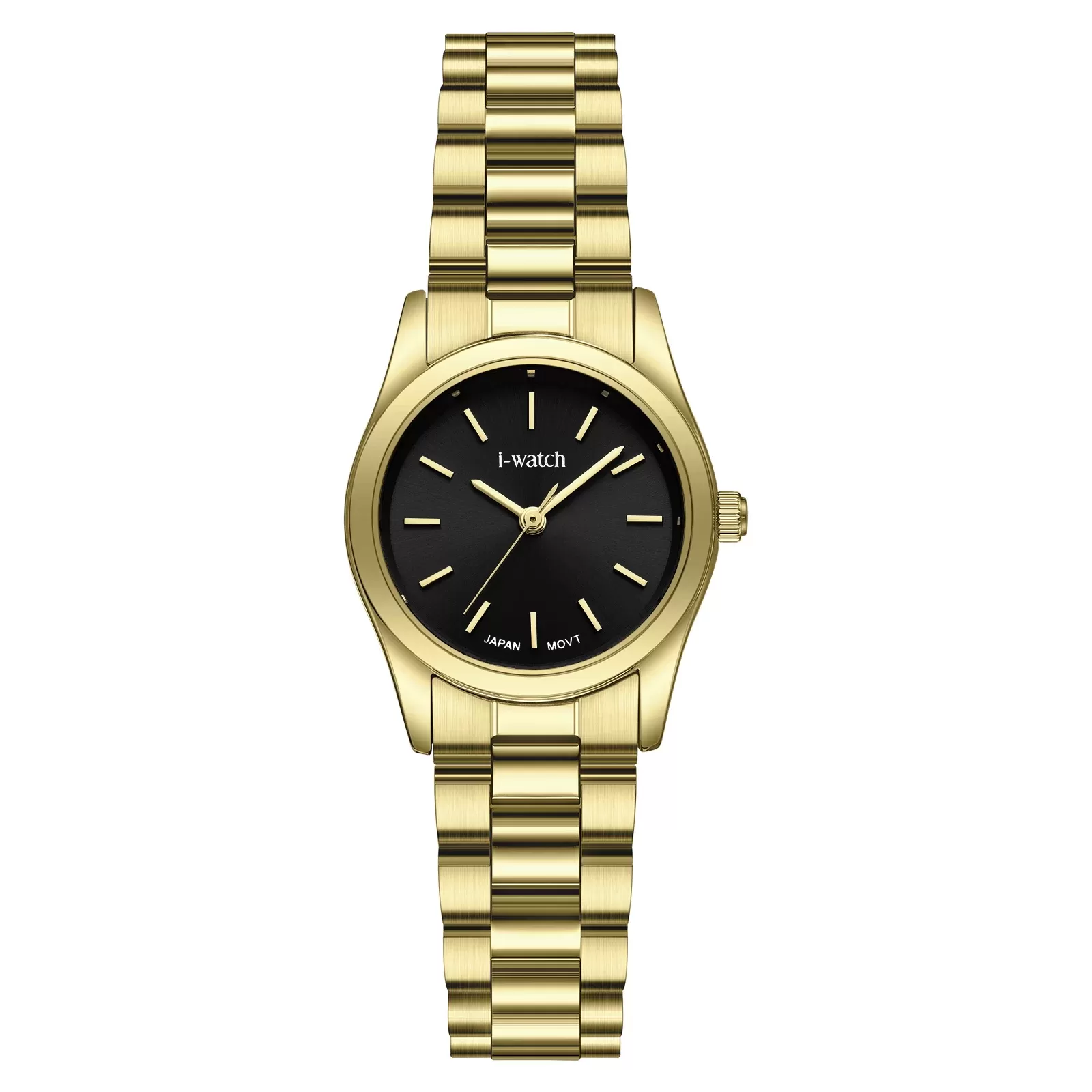 ساعت مچی زنانه برند iWatch مدل 190300L بند استیل طلایی