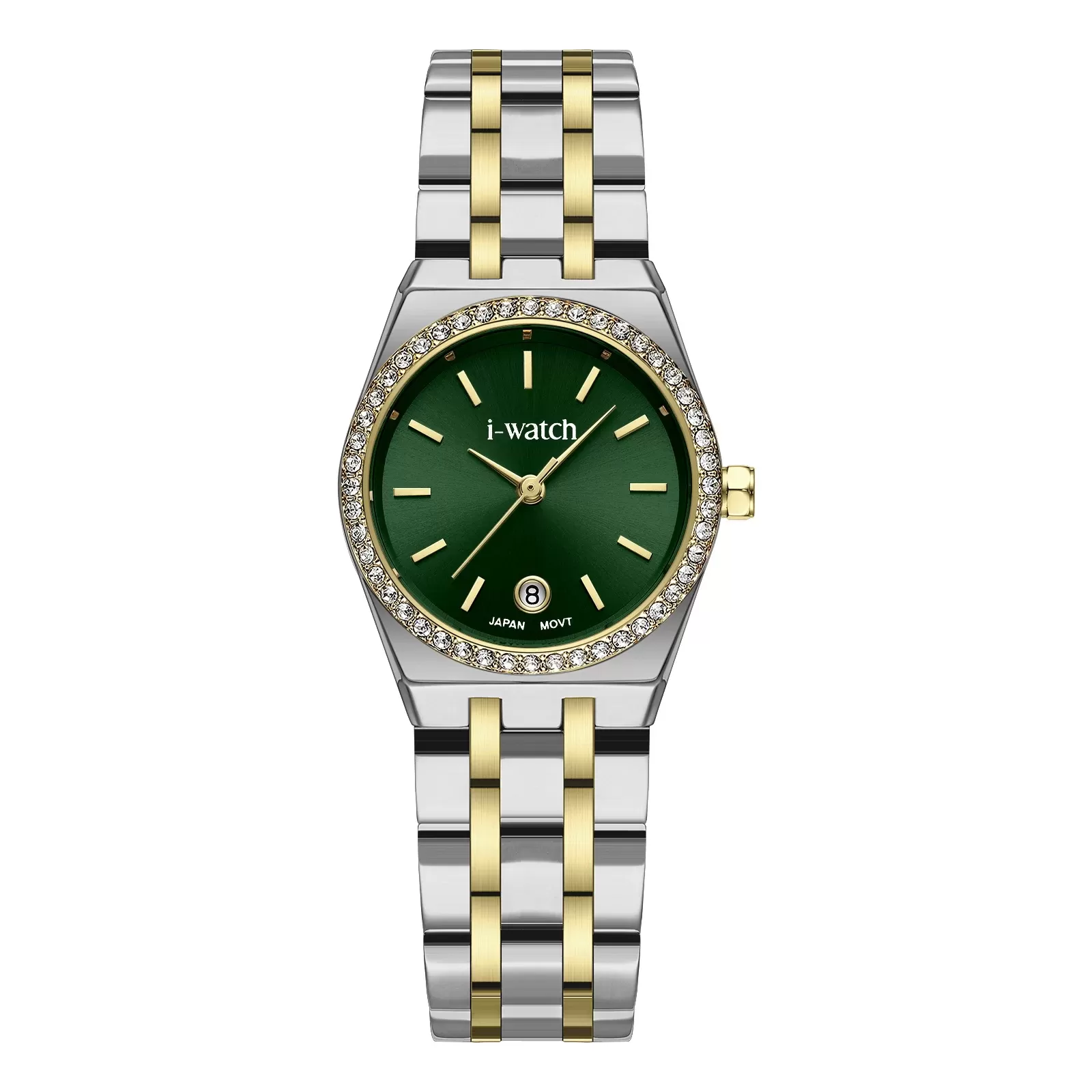 ساعت مچی زنانه برند iWatch مدل 190331LD بند استیل طلایی