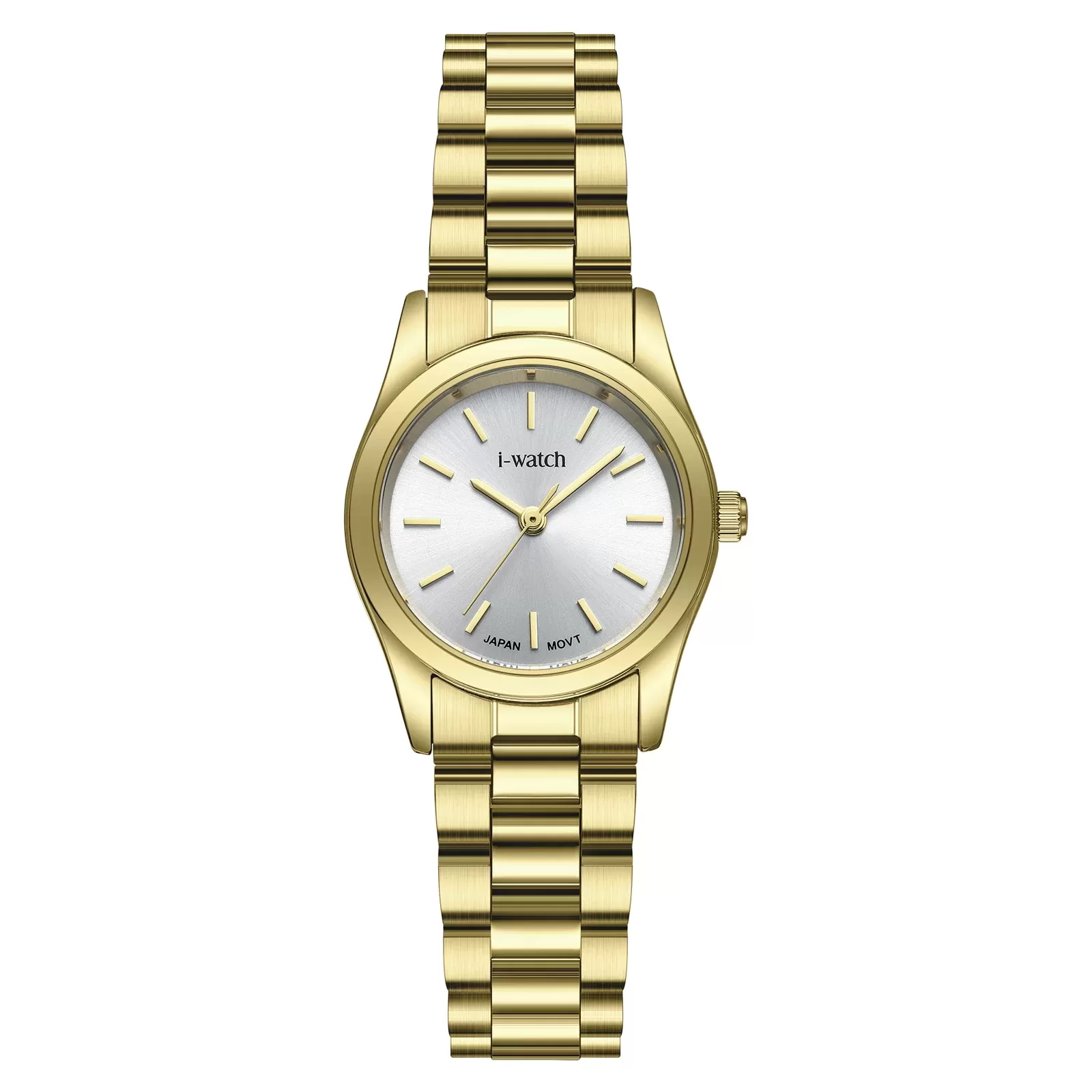 ساعت مچی زنانه برند iWatch مدل 190300L بند استیل طلایی
