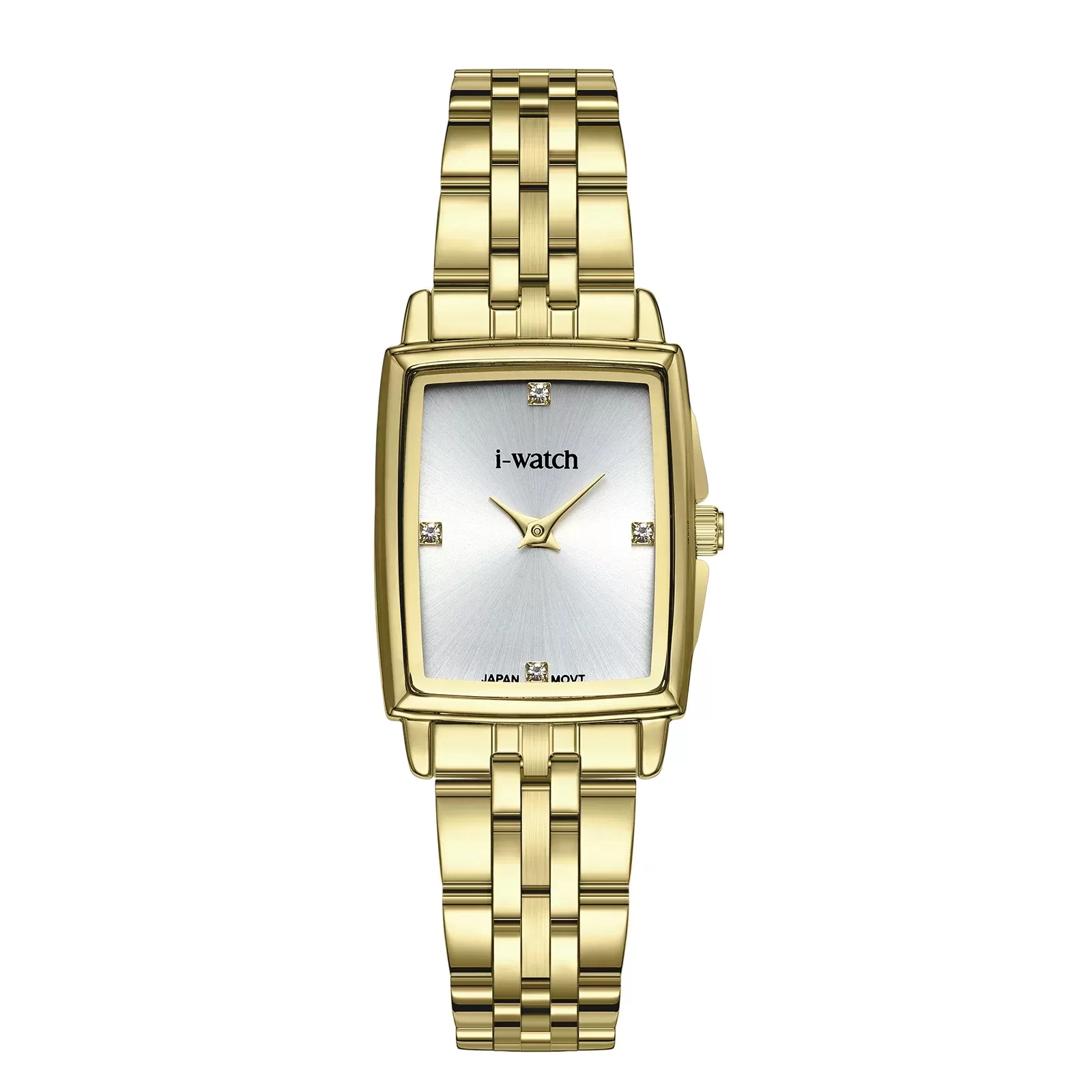 ساعت مچی زنانه iWatch مدل 190288L بند استیل طلایی
