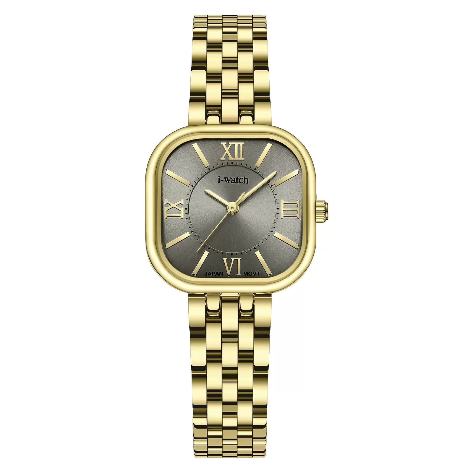ساعت مچی زنانه iWatch مدل 190287L طلایی بند استیل