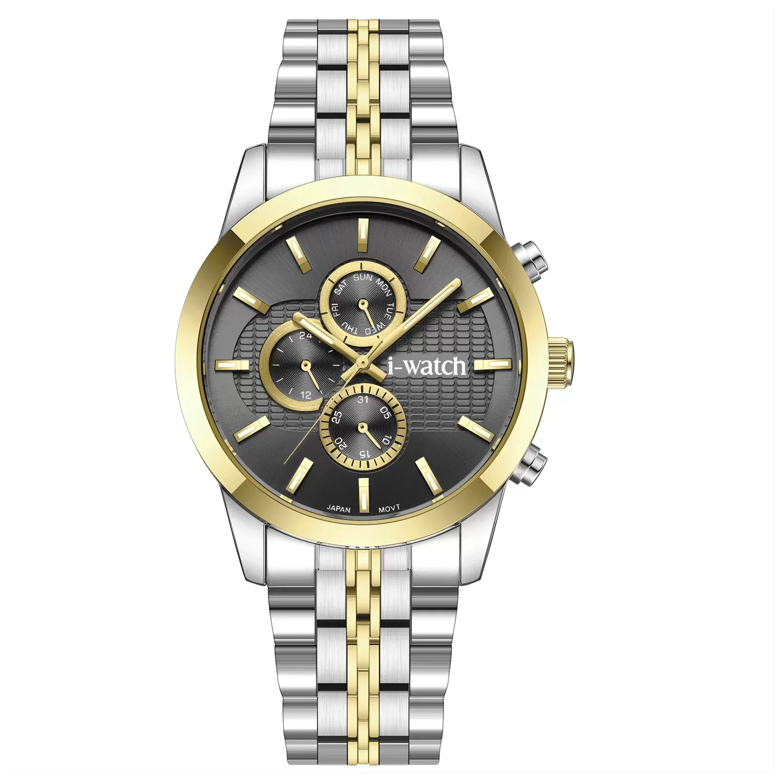 ساعت مچی iWatch مدل 190329M بند استیل طلایی