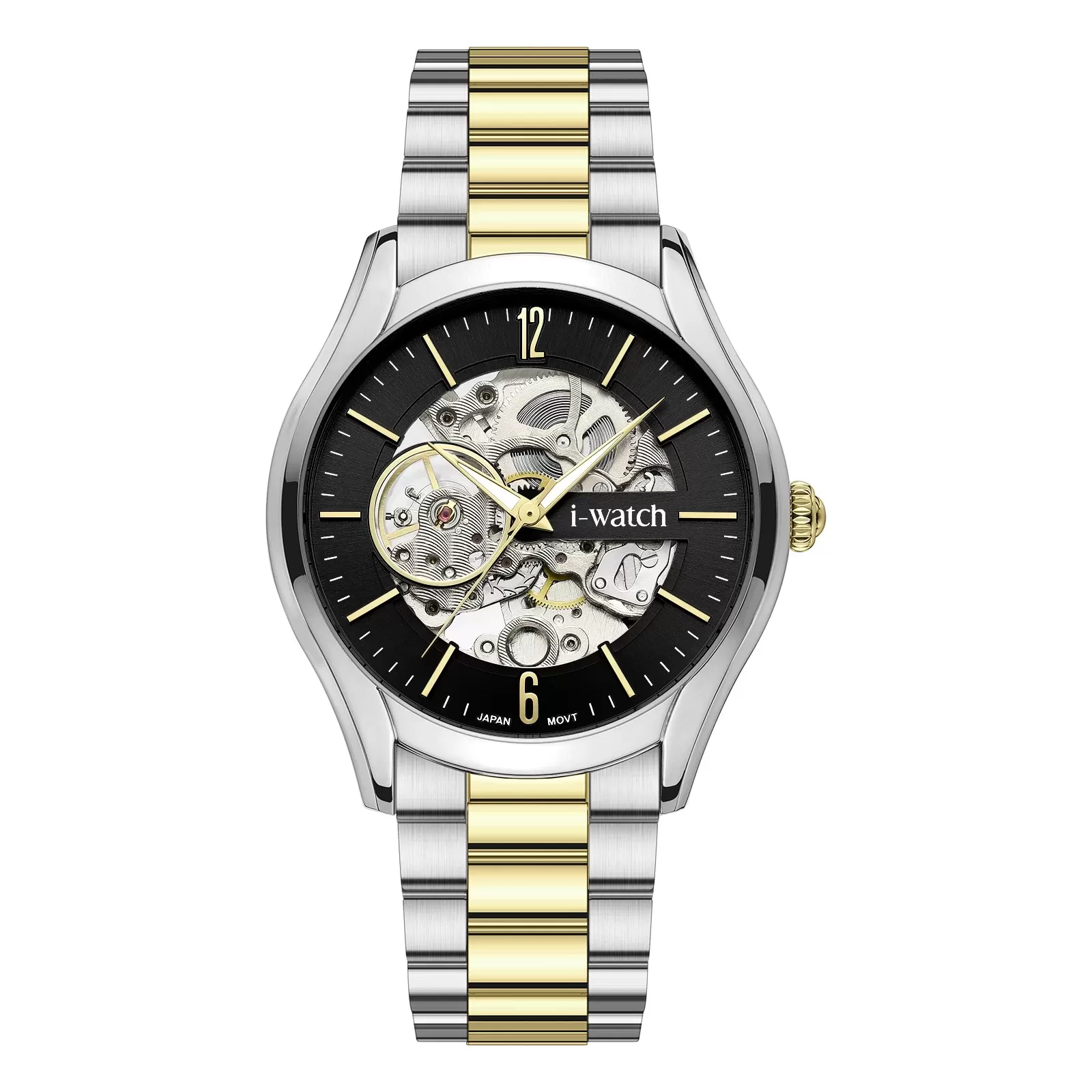 ساعت مچی iWatch مدل 190308M بند استیل طلایی