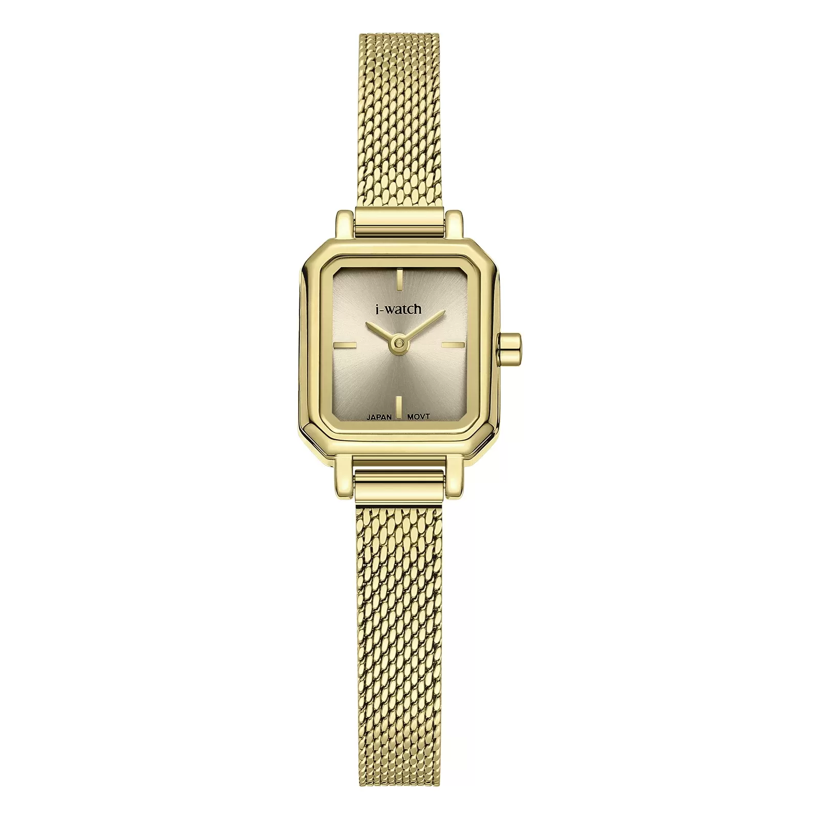 ساعت مچی زنانه iWatch مدل 190337L بند استیل طلایی