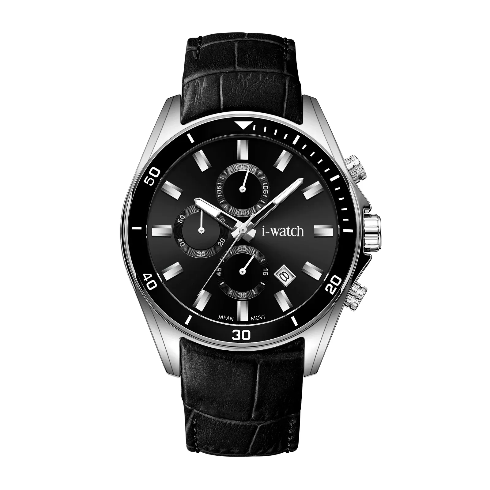 ساعت مچی مردانه iWatch مدل 190318M بند چرمی سبز
