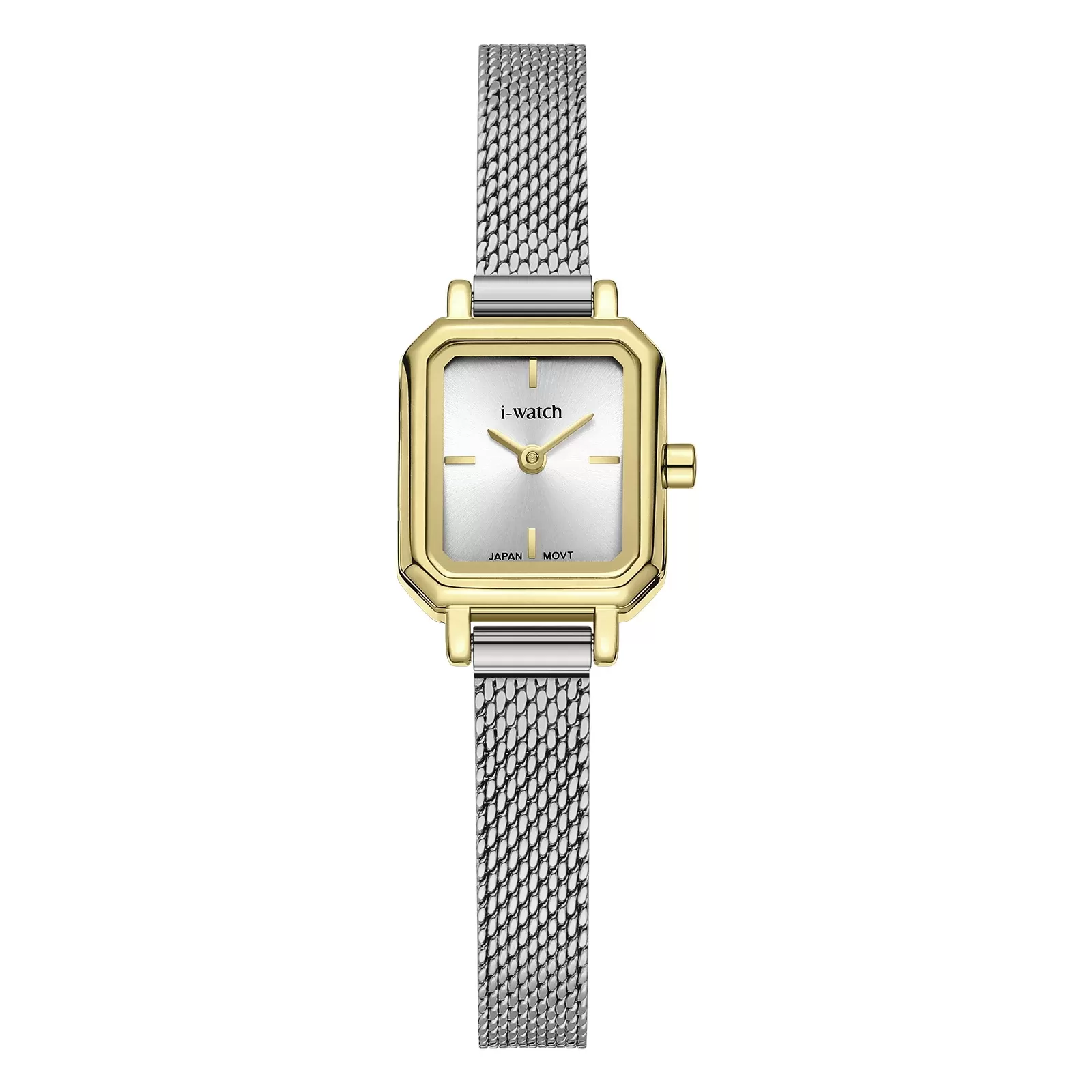 ساعت مچی زنانه iWatch مدل 190337L بند استیل طلایی