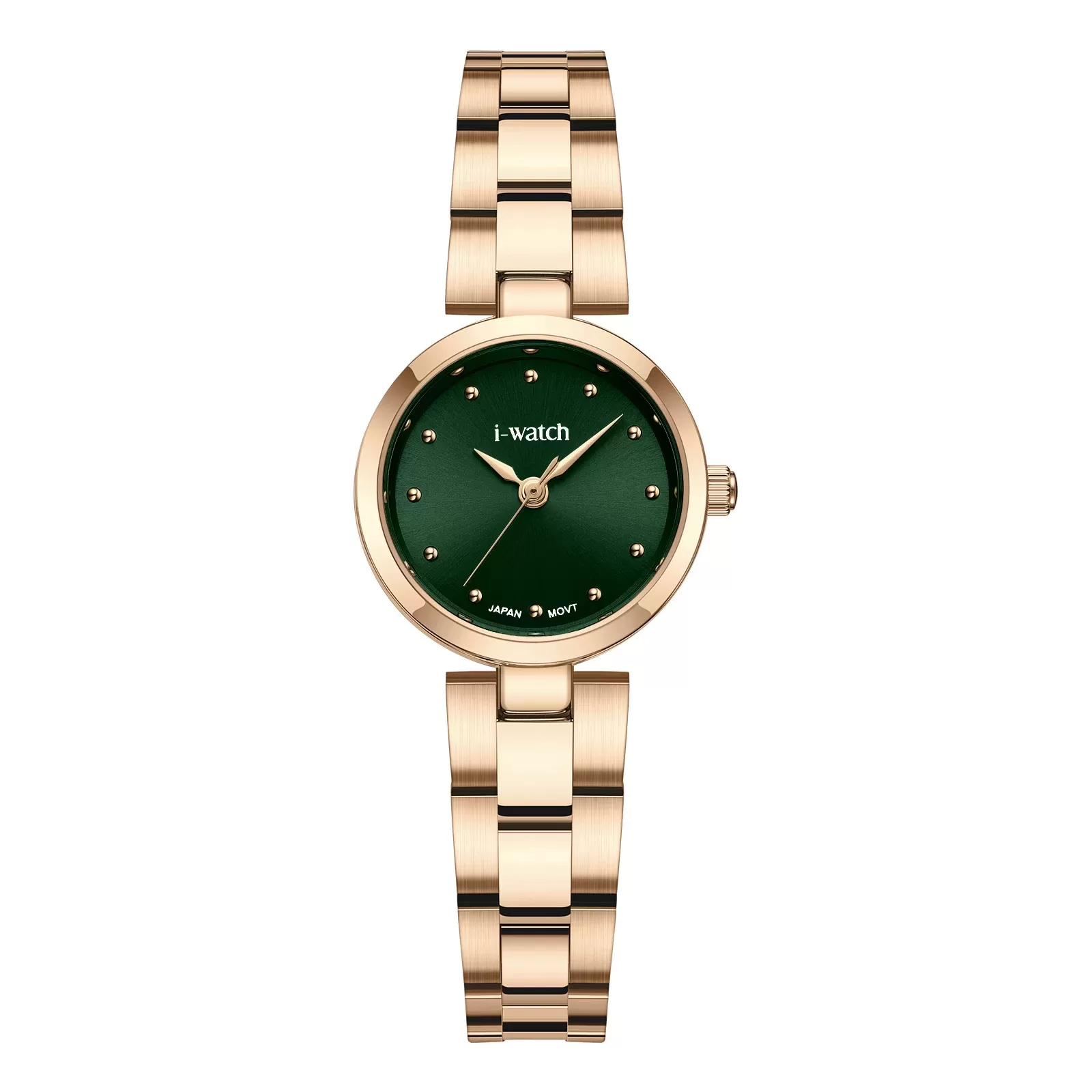 ساعت مچی زنانه iWatch مدل 190298L بند استیل طلایی