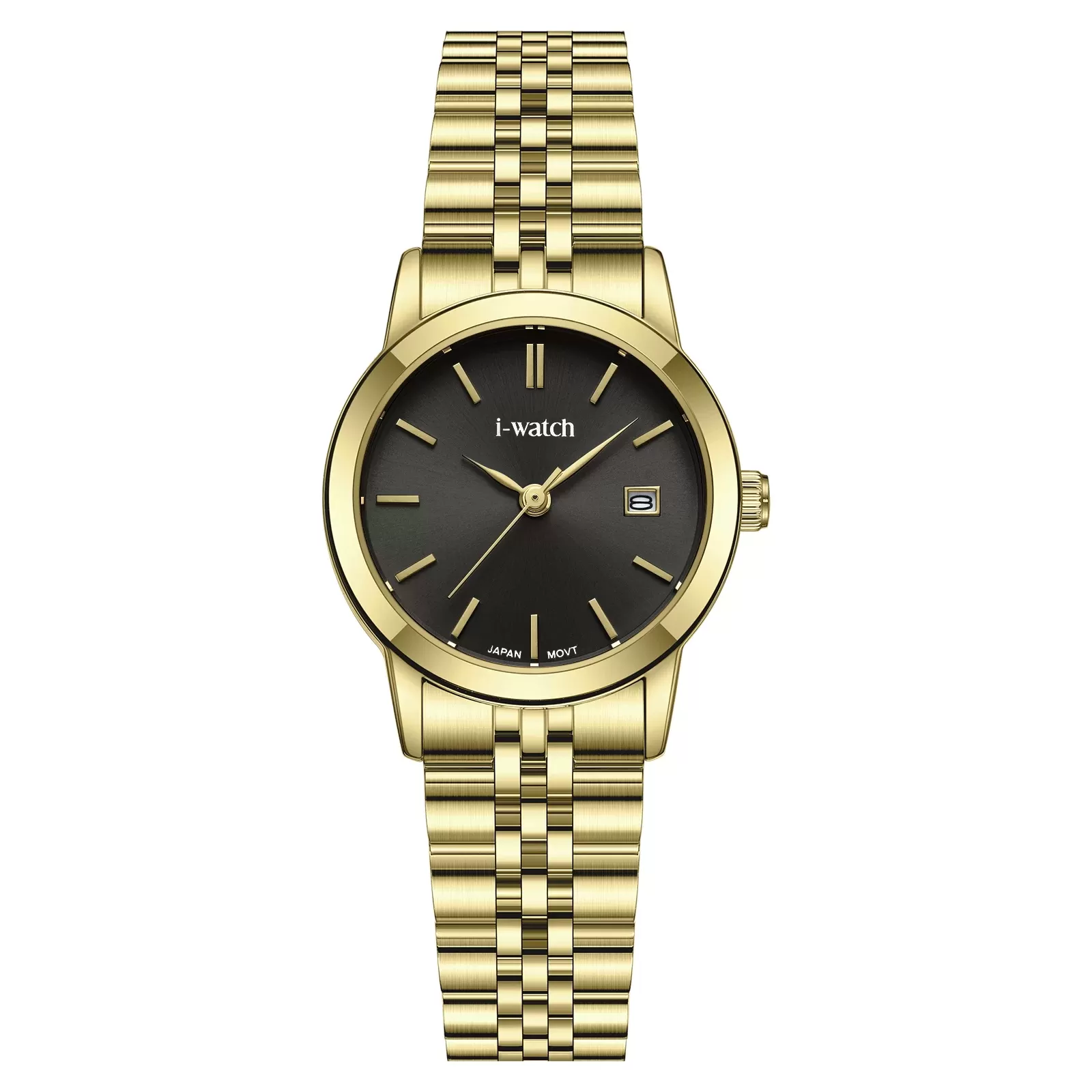 ساعت مچی iWatch مدل 190334L بند استیل طلایی