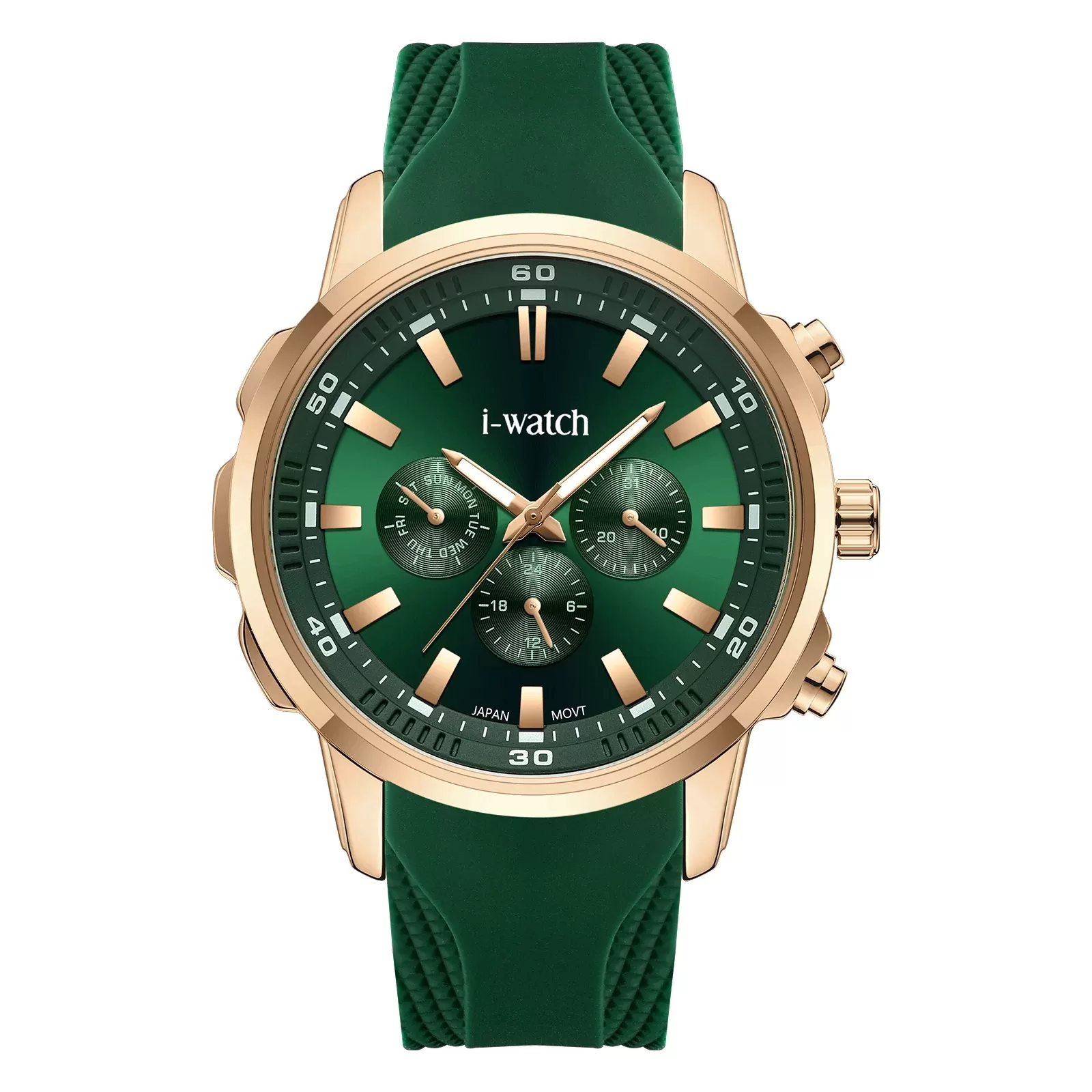 ساعت مچی iWatch مدل 190327M بند سیلیکونی سبز