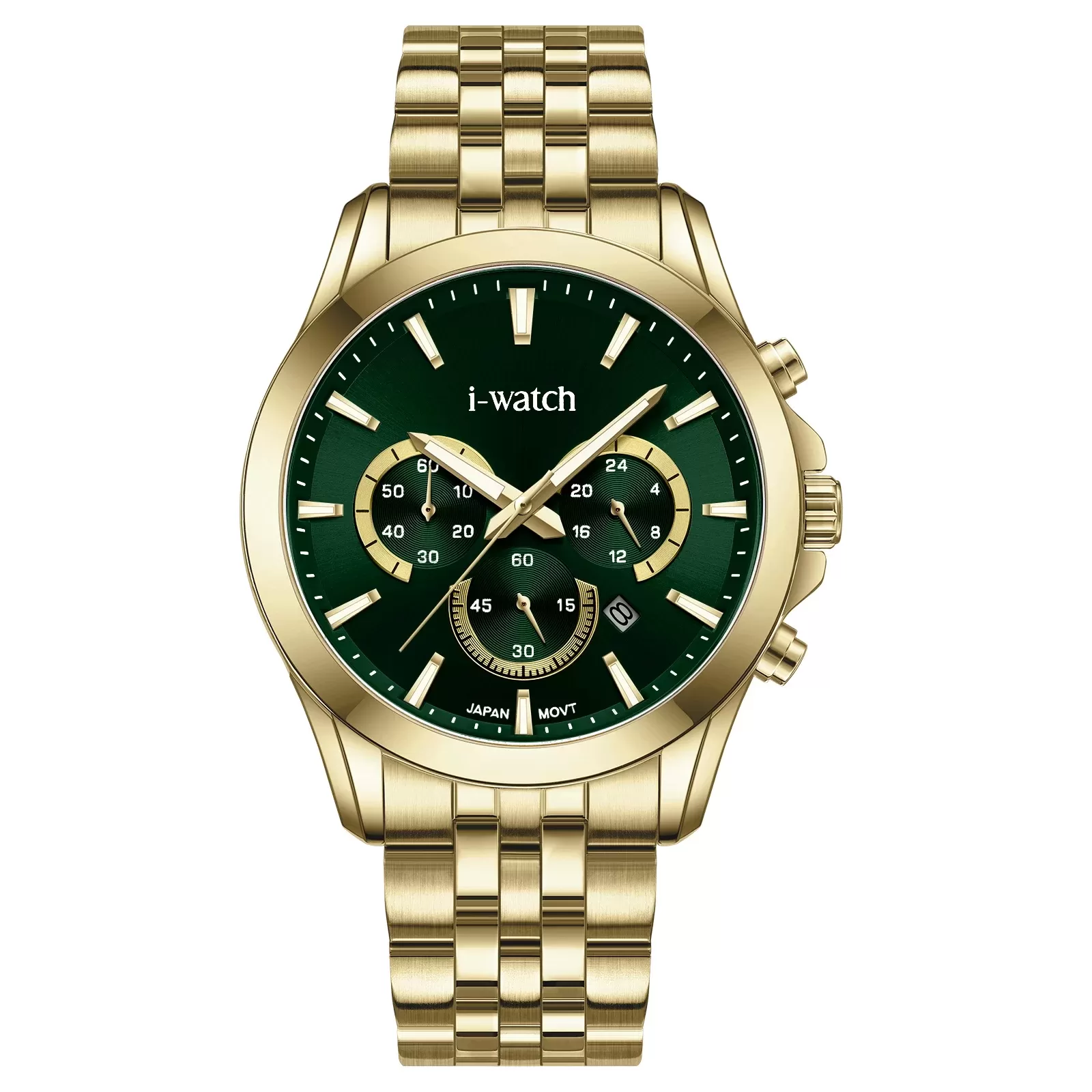ساعت مچی برند iWatch مدل 190303M طلایی بند استیل