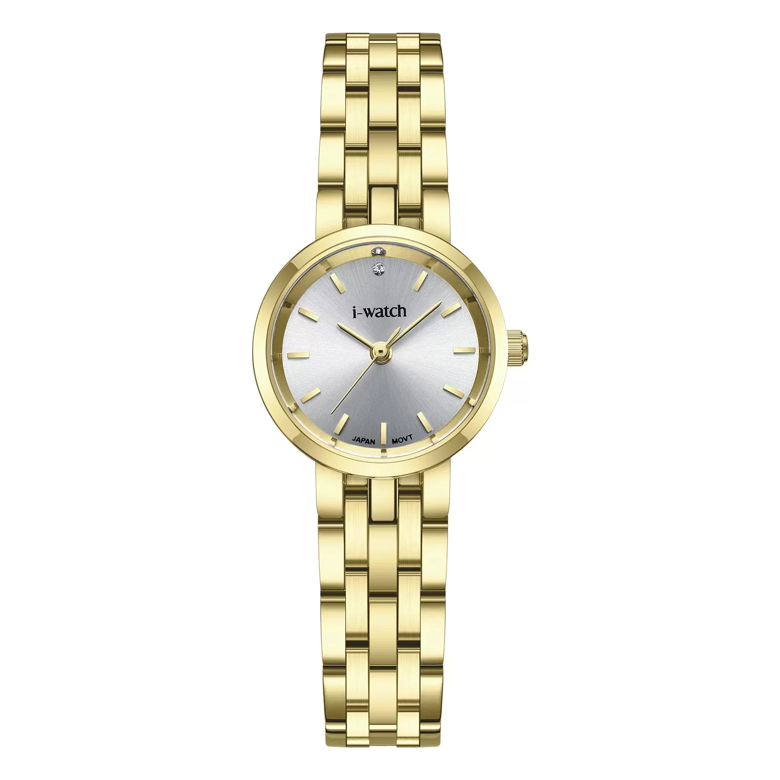 ساعت مچی زنانه برند iWatch مدل 190284L طلایی بند استیل