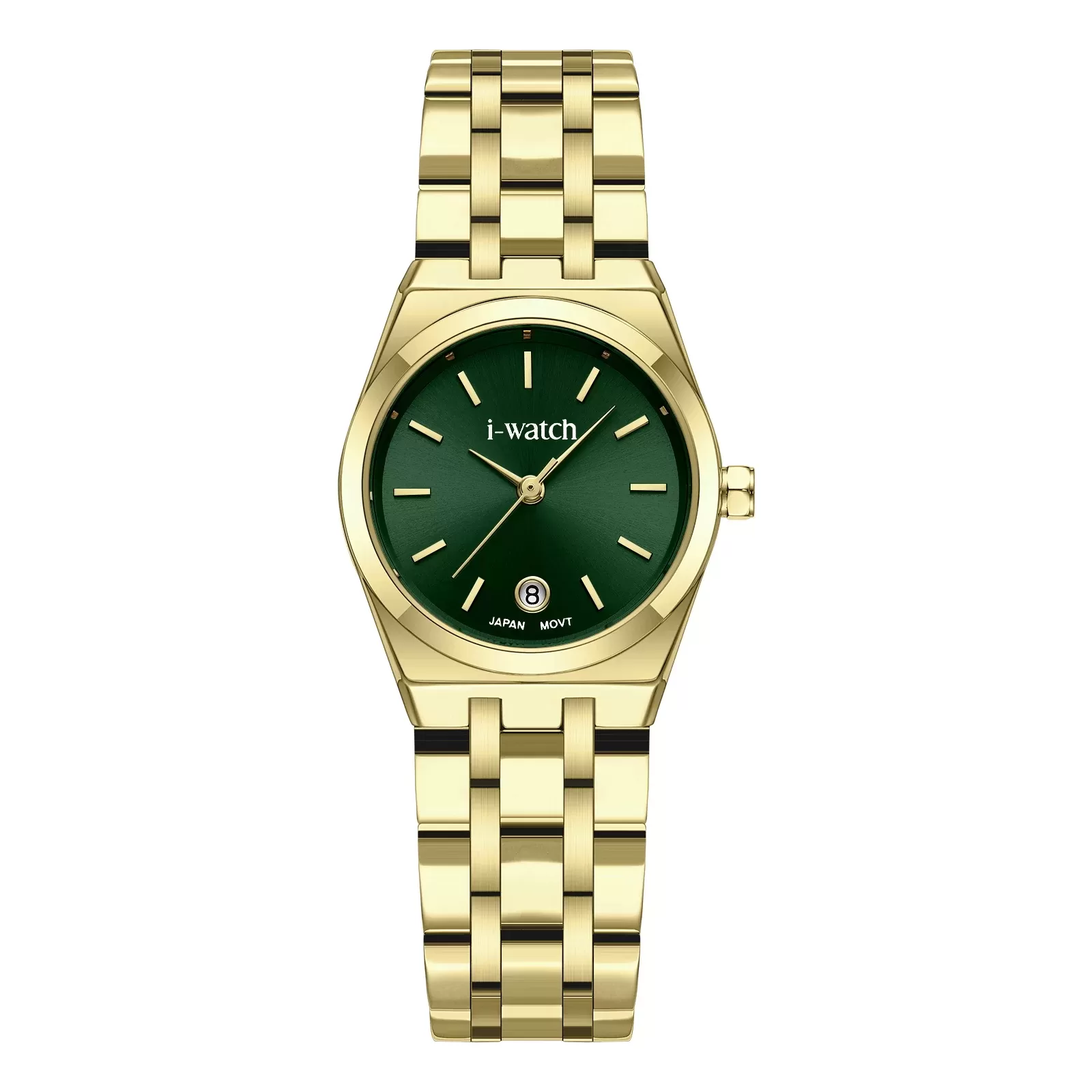 ساعت مچی iWatch مدل 190331L طلایی بند استیل