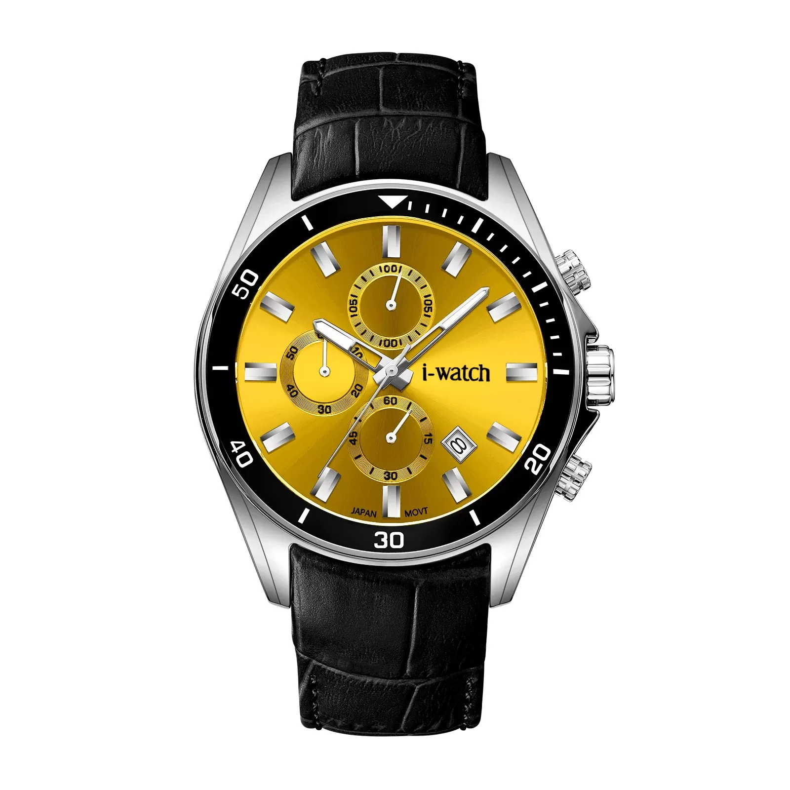 ساعت مچی مردانه iWatch مدل 190318M بند چرمی سبز