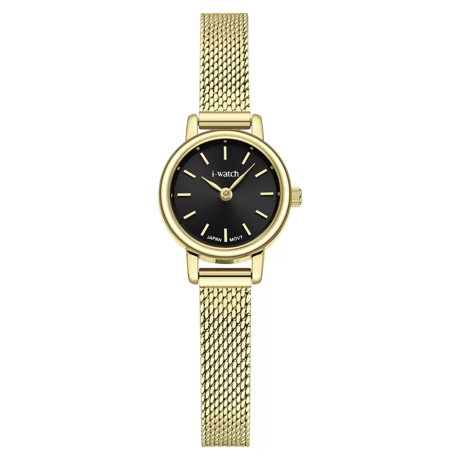 ساعت مچی زنانه برند iWatch مدل 190338L بند استیل طلایی